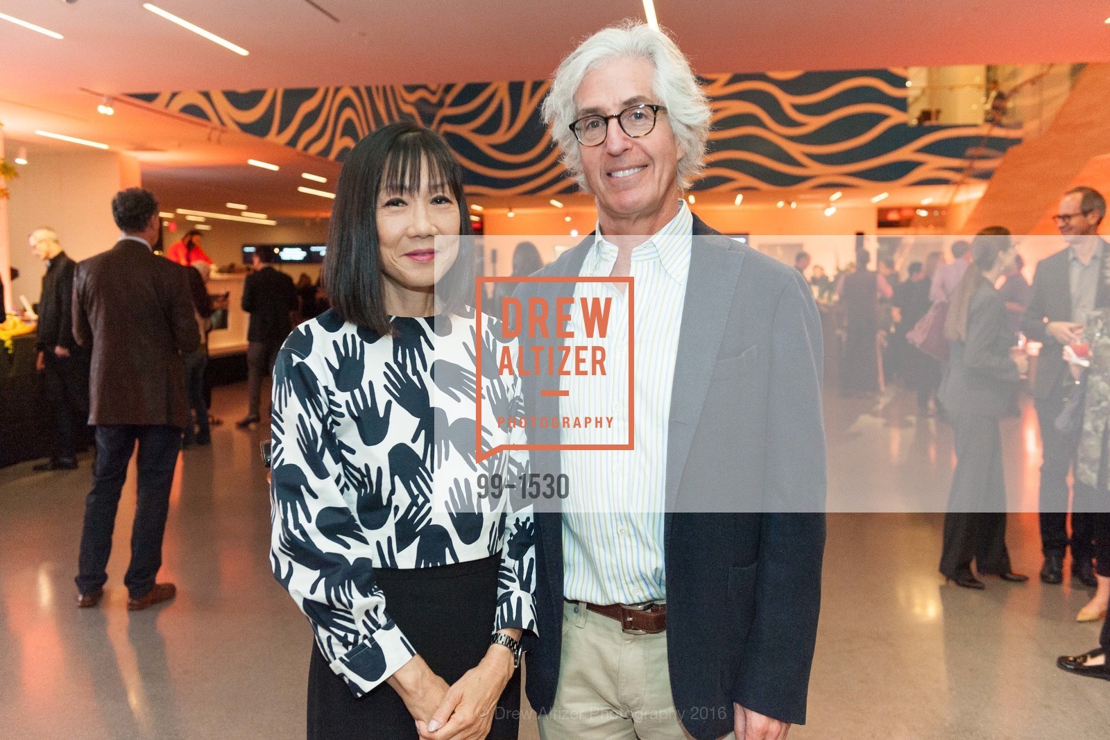 Lucy Sun, Warren Felson, SFMOMA Curators’ Circle/Director’s Circle Reception for Bruce Conner: It’s All True, SFMOMA. 2525 Van Ness St, October 26th, 2016, Photo #99-1530 Lucy Sun, Warren Felson, Photo #99-1530
