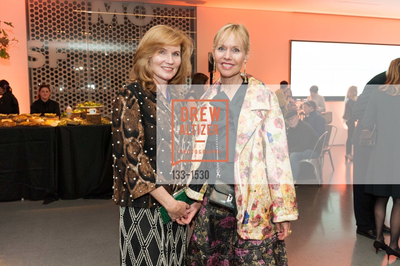 Margaret Pluvinage, Christine Suppes, SFMOMA Curators’ Circle/Director’s Circle Reception for Bruce Conner: It’s All True, SFMOMA. 2525 Van Ness St, October 26th, 2016, Photo #133-1530 Margaret Pluvinage, Christine Suppes, Photo #133-1530