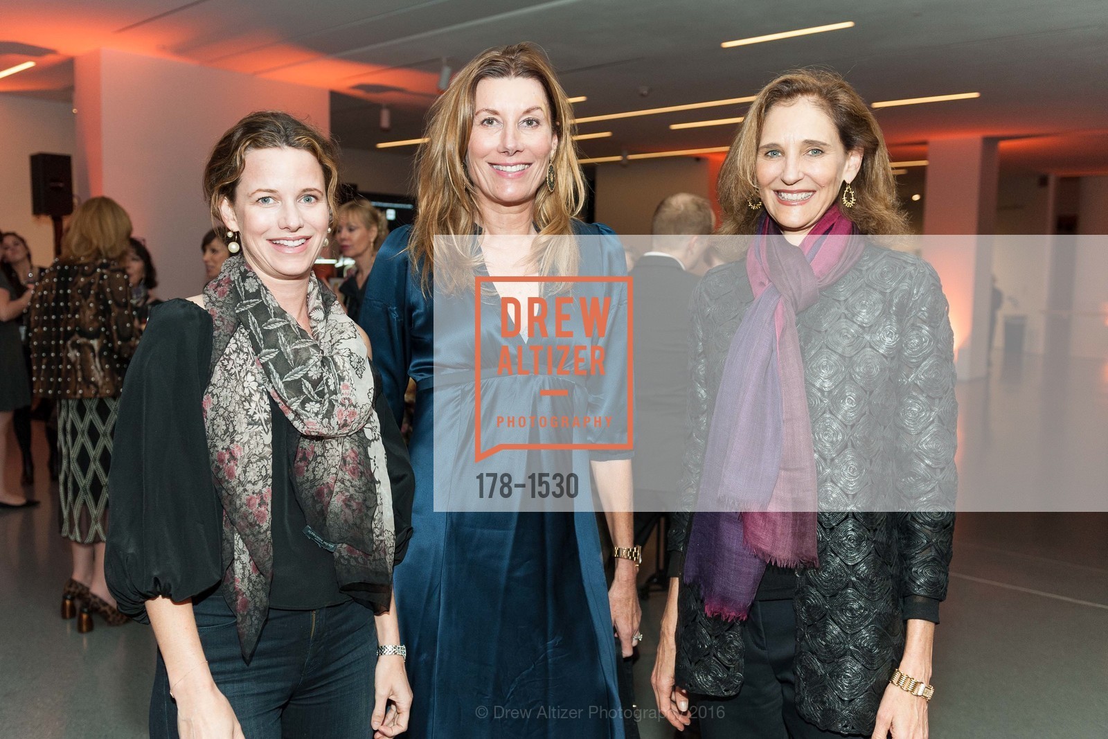 Lindsay Bolton, Susan Dunlevy, Jennifer Biederbeck, SFMOMA Curators’ Circle/Director’s Circle Reception for Bruce Conner: It’s All True, SFMOMA. 2525 Van Ness St, October 26th, 2016, Photo #178-1530 Lindsay Bolton, Susan Dunlevy, Jennifer Biederbeck, Photo #178-1530