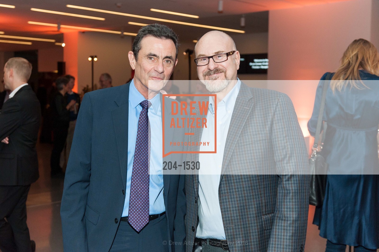 Neal Benezra, Richard Hoblick, SFMOMA Curators’ Circle/Director’s Circle Reception for Bruce Conner: It’s All True, SFMOMA. 2525 Van Ness St, October 26th, 2016, Photo #204-1530 Neal Benezra, Richard Hoblick, Photo #204-1530