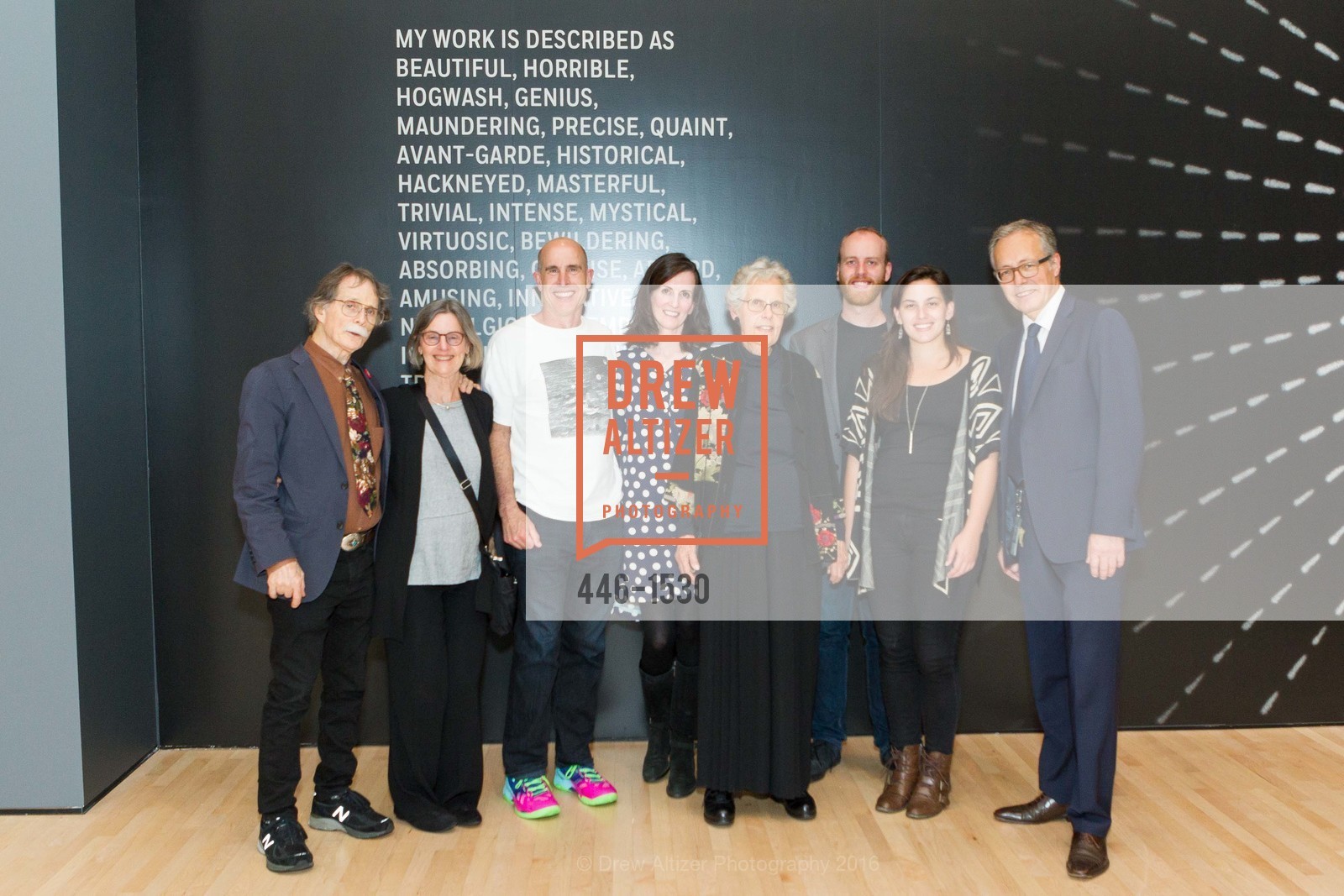 Mary Miller, Jean Conner, Rudolf Frieling, SFMOMA Curators’ Circle/Director’s Circle Reception for Bruce Conner: It’s All True, SFMOMA. 2525 Van Ness St, October 26th, 2016, Photo #446-1530 Mary Miller, Jean Conner, Rudolf Frieling, Photo #446-1530