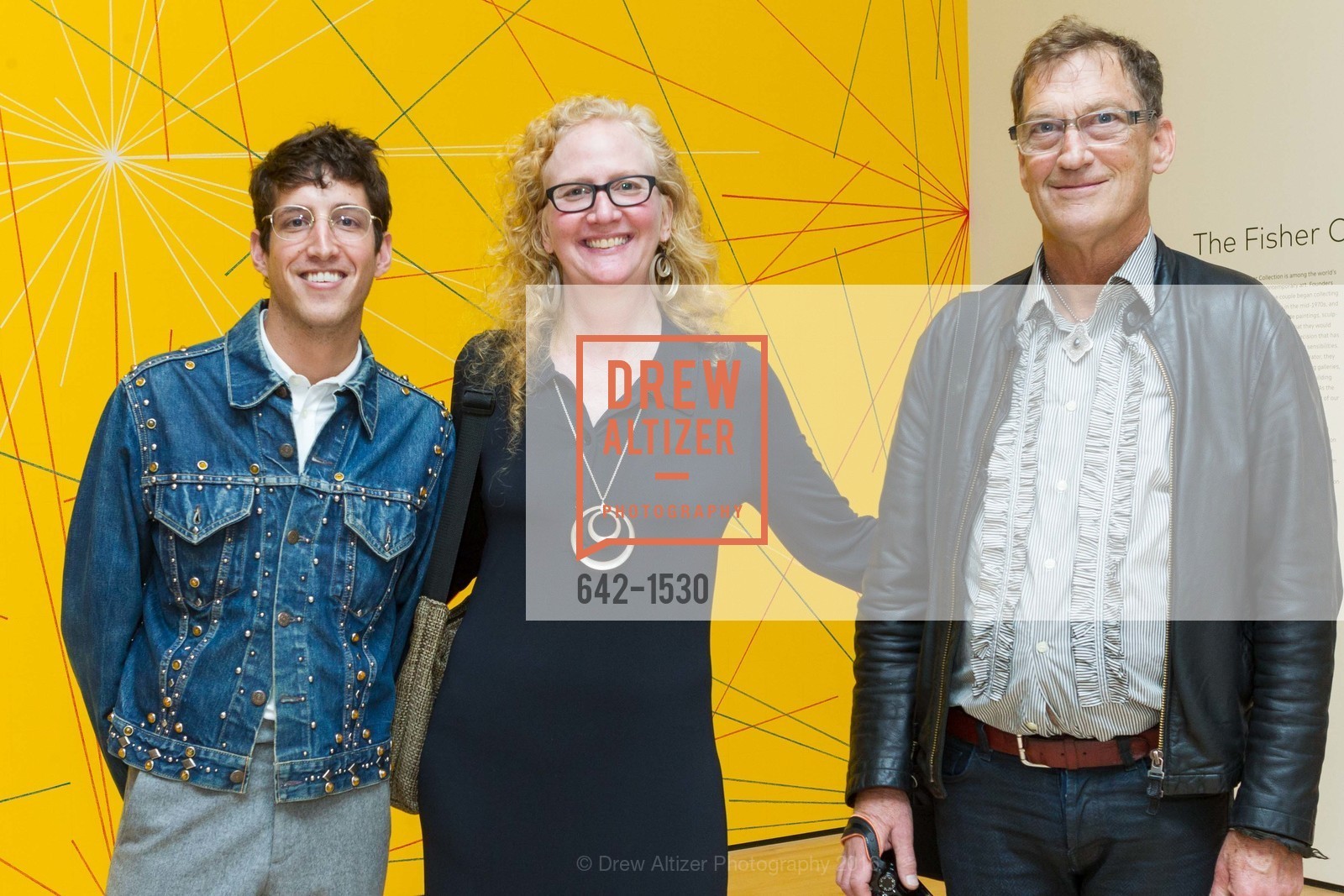 Sam Parker, Anastasia Aukeman, Richard Peterson, SFMOMA Curators’ Circle/Director’s Circle Reception for Bruce Conner: It’s All True, SFMOMA. 2525 Van Ness St, October 26th, 2016, Photo #642-1530 Sam Parker, Anastasia Aukeman, Richard Peterson, Photo #642-1530