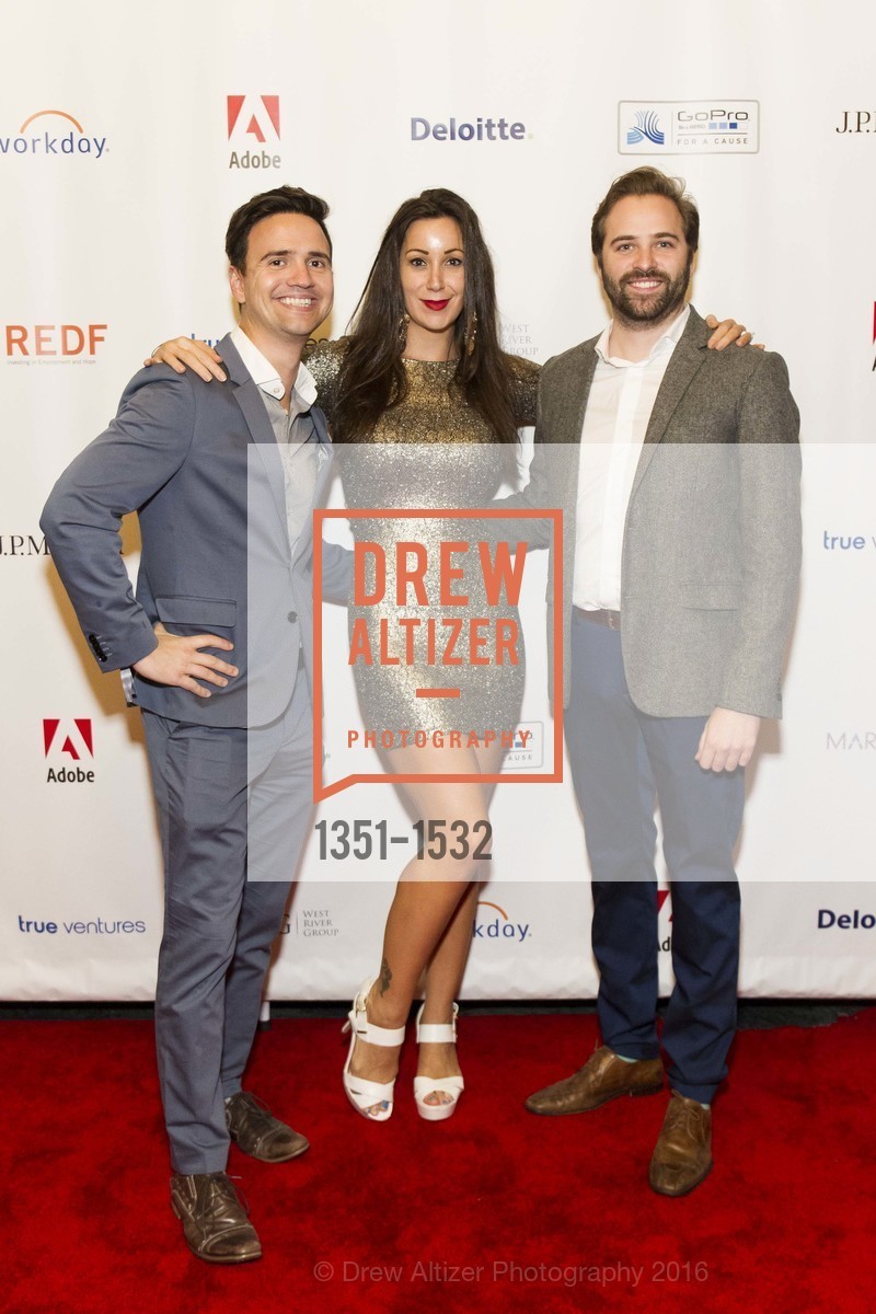 Pavle Stojkovic, Jennifer Stojkovic, Collin Morgan, REDF Gala 2016, The Warfield. 2525 Van Ness St, October 27th, 2016, Photo #1351-1532 Pavle Stojkovic, Jennifer Stojkovic, Collin Morgan, Photo #1351-1532