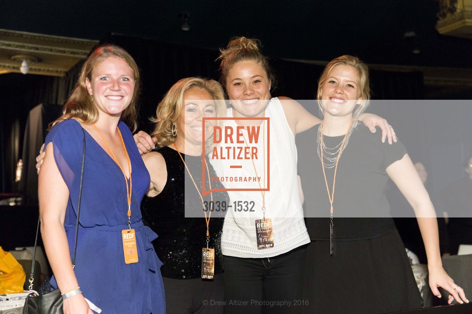 Megan Daws, Irene Donahoe, Katherine Donahoe, Caroline Hopkins, REDF Gala 2016, The Warfield. 2525 Van Ness St, October 27th, 2016, Photo #3039-1532 Megan Daws, Irene Donahoe, Katherine Donahoe, Caroline Hopkins, Photo #3039-1532