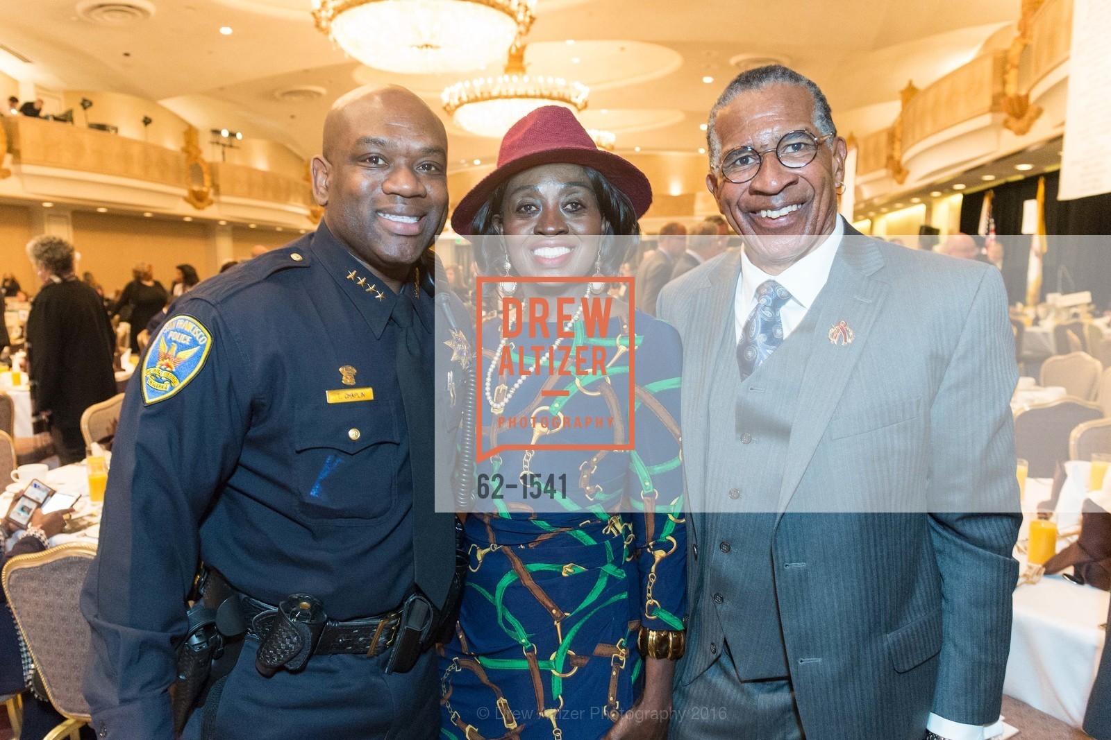Toney Chaplin, Linda Fadeke Richardson, James Loyce, Willie Brown Institute Breakfast Club, Fairmont, October 31st, 2016, Photo #62-1541 Toney Chaplin, Linda Fadeke Richardson, James Loyce, Photo #62-1541