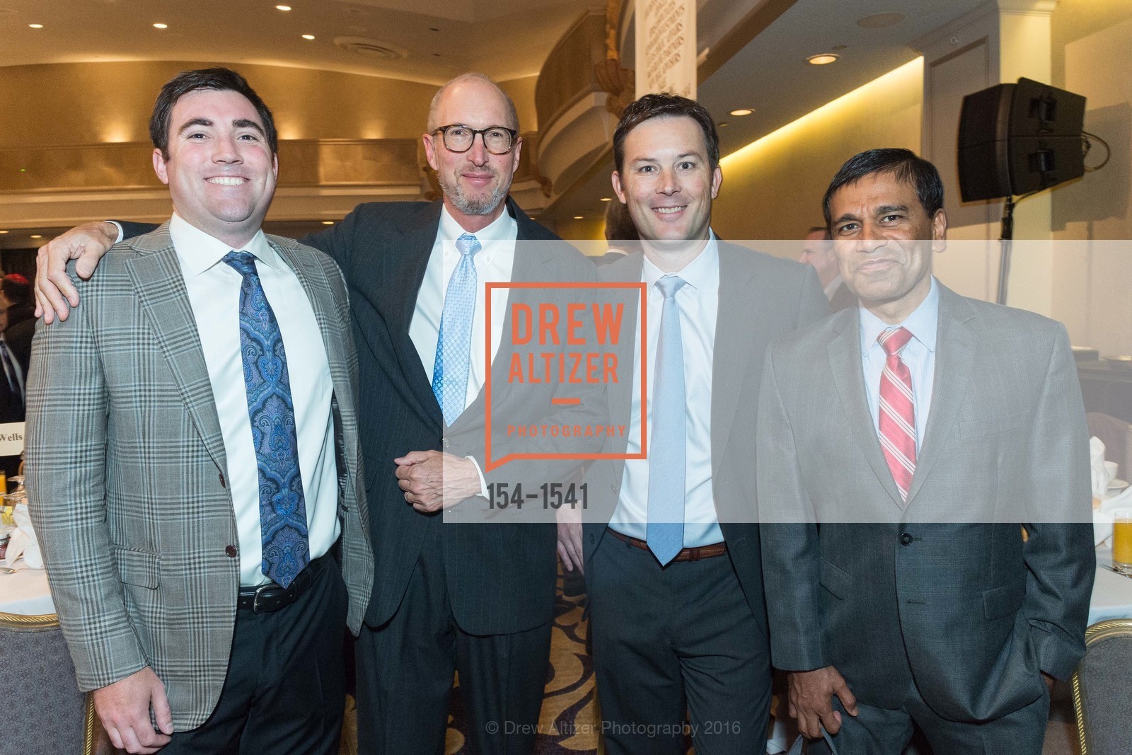 Brennan Moran, Tom Paton, Phil Koblis, Sanjy Sinha, Willie Brown Institute Breakfast Club, Fairmont, October 31st, 2016, Photo #154-1541 Brennan Moran, Tom Paton, Phil Koblis, Sanjy Sinha, Photo #154-1541