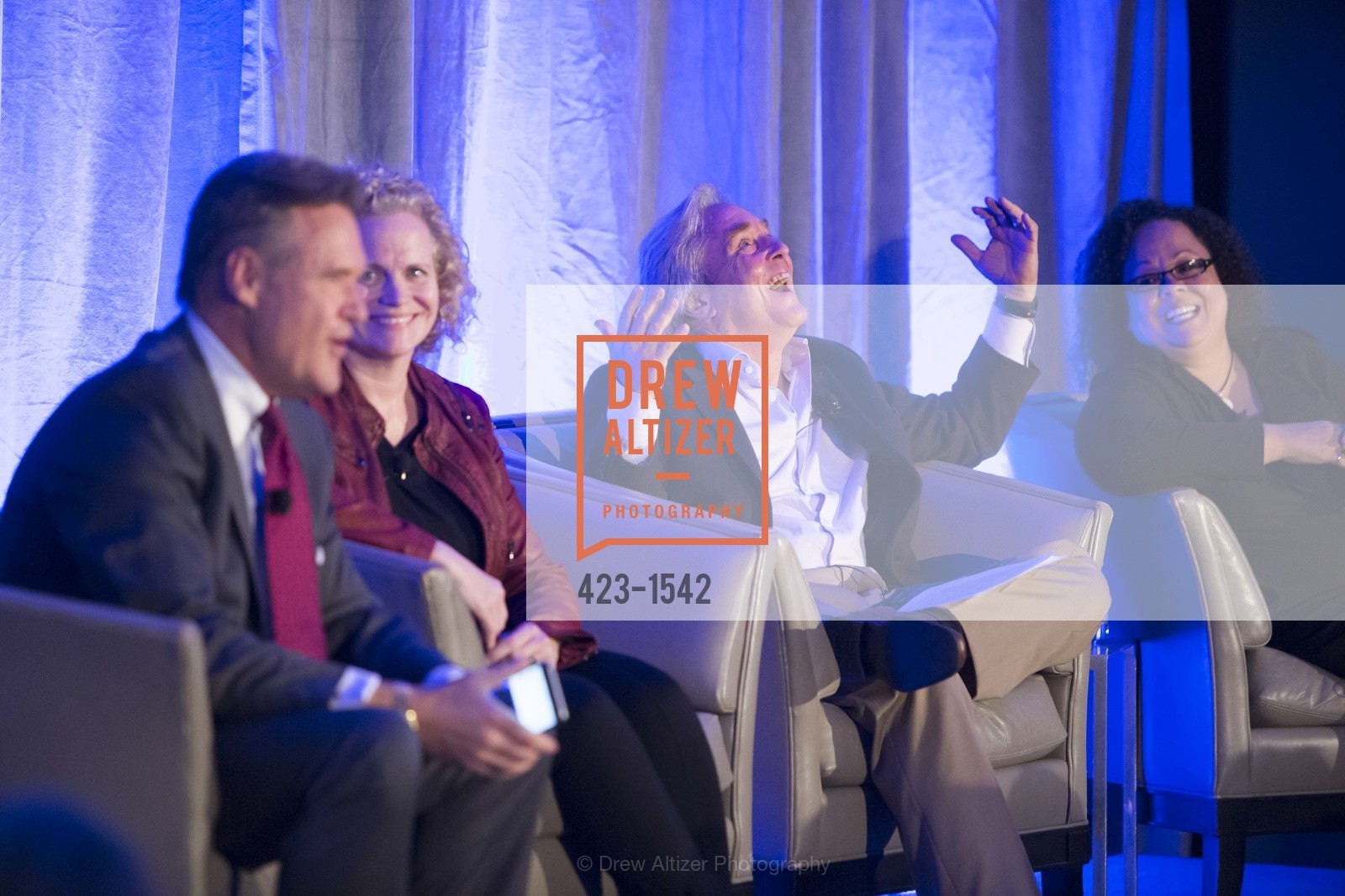 Frank Somerville, Meg LeFauve, Jim Steyer, Julie Lythcott-Haims, Common Sense Luncheon, St. Regis Hotel, Ballroom. 125 3rd St, Photo #423-1542 Frank Somerville, Meg LeFauve, Jim Steyer, Julie Lythcott-Haims, Photo #423-1542