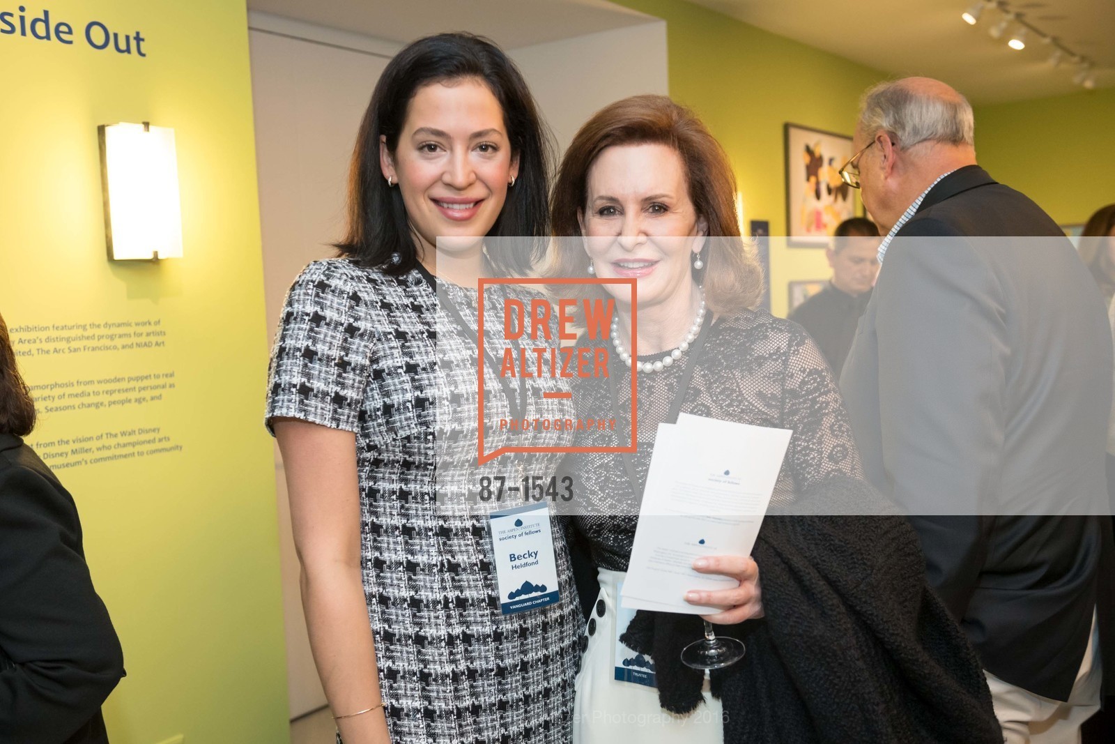 Becky Heldfond, Diane Morris, Aspen Institute Presents Lecture with Jane Wales and David Ruenstein, Walt Disney Museum, November 1st, 2016, Photo #87-1543 Becky Heldfond, Diane Morris, Photo #87-1543