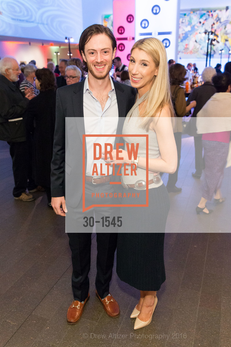 Chris Clark, Maggie Winterfeldt Clark, Frank Stella and Danny Lyon Donor Reception at the de Young, de Young. 2525 Van Ness St, November 3rd, 2016, Photo #30-1545 Chris Clark, Maggie Winterfeldt Clark, Photo #30-1545