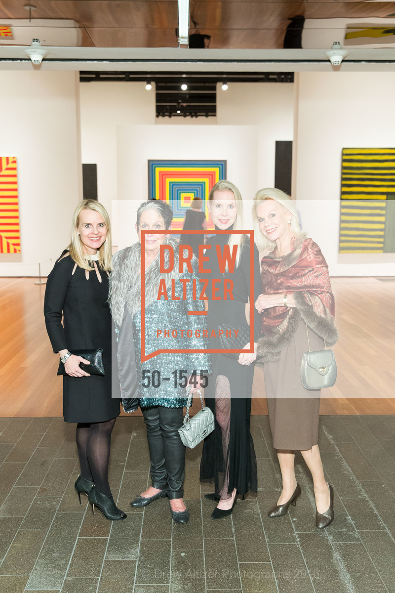 Jane Mudge, Karen Kubin, Shannon Cronan, Sandra Farris, Frank Stella and Danny Lyon Donor Reception at the de Young, de Young. 2525 Van Ness St, November 3rd, 2016, Photo #50-1545 Jane Mudge, Karen Kubin, Shannon Cronan, Sandra Farris, Photo #50-1545