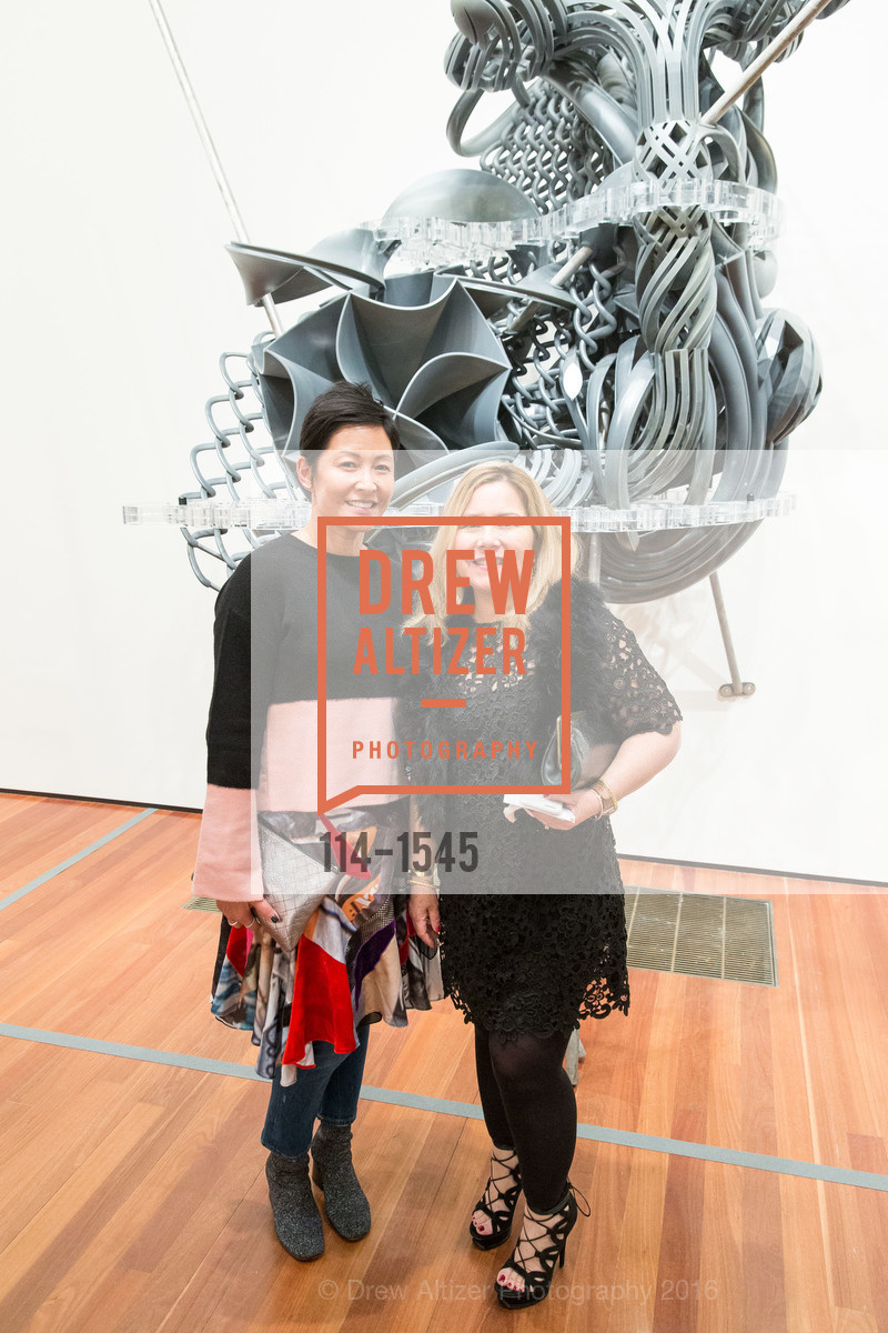 Margaret Tan, Micaela van Zwoll, Frank Stella and Danny Lyon Donor Reception at the de Young, de Young. 2525 Van Ness St, November 3rd, 2016, Photo #114-1545 Margaret Tan, Micaela van Zwoll, Photo #114-1545