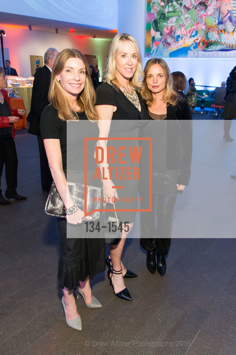 Lisa Zanze, Laura Sweeney, Nina Hollein, Frank Stella and Danny Lyon Donor Reception at the de Young, de Young. 2525 Van Ness St, November 3rd, 2016, Photo #134-1545 Lisa Zanze, Laura Sweeney, Nina Hollein, Photo #134-1545