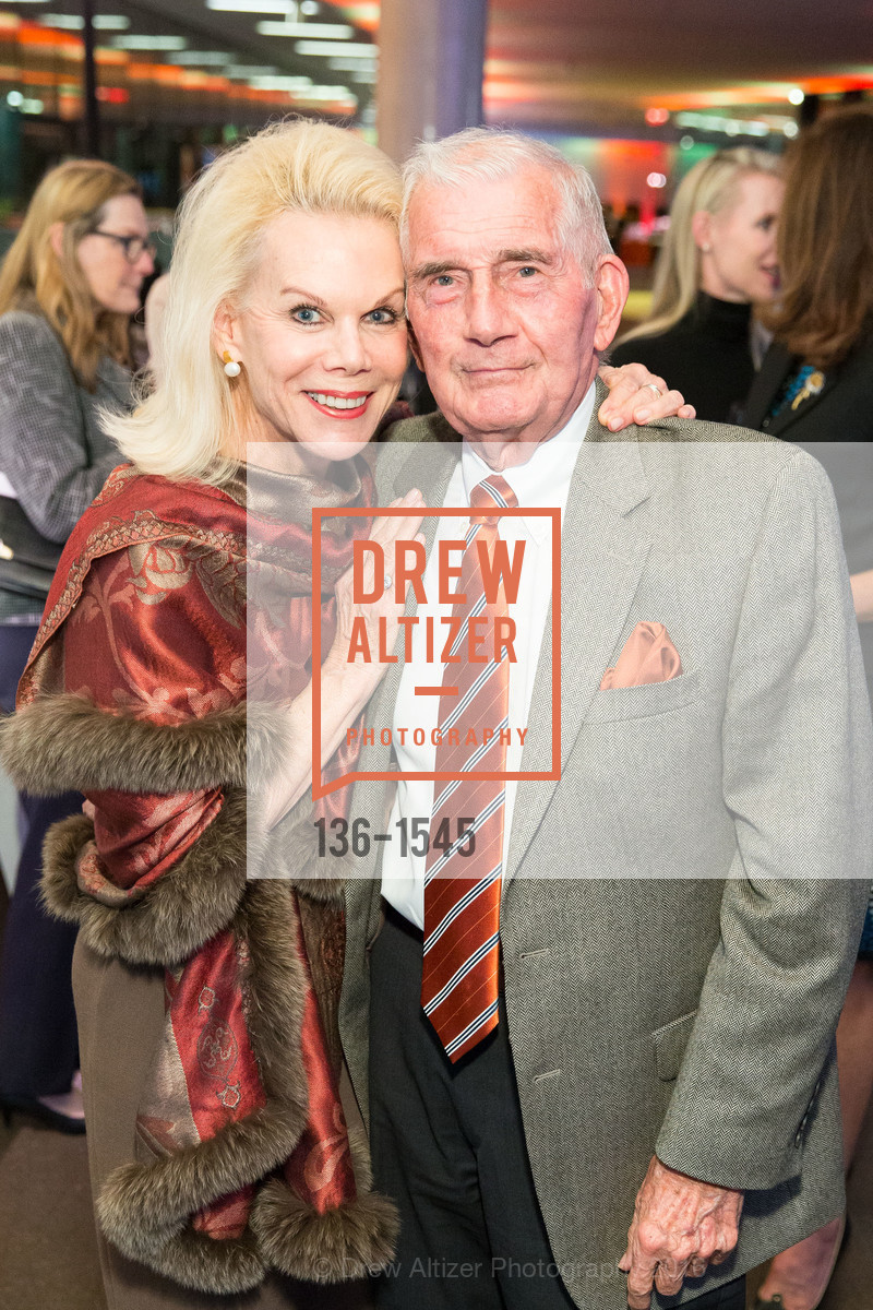 Sandra Farris, Jack Favera, Frank Stella and Danny Lyon Donor Reception at the de Young, de Young. 2525 Van Ness St, November 3rd, 2016, Photo #136-1545 Sandra Farris, Jack Favera, Photo #136-1545