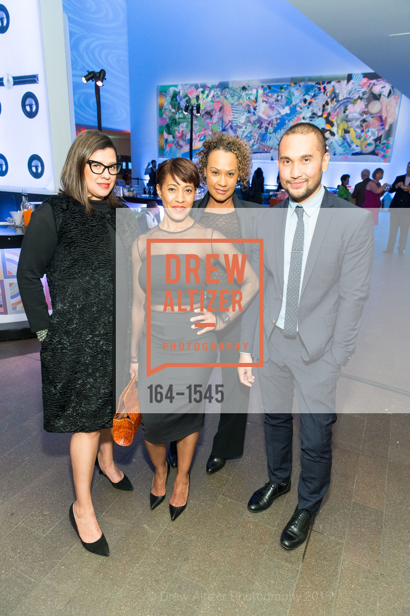 Erika Caravierri, Gemma Bonaparte, Alex Andrina Ribeiro, Othent Tandjung, Frank Stella and Danny Lyon Donor Reception at the de Young, de Young. 2525 Van Ness St, November 3rd, 2016, Photo #164-1545 Erika Caravierri, Gemma Bonaparte, Alex Andrina Ribeiro, Othent Tandjung, Photo #164-1545