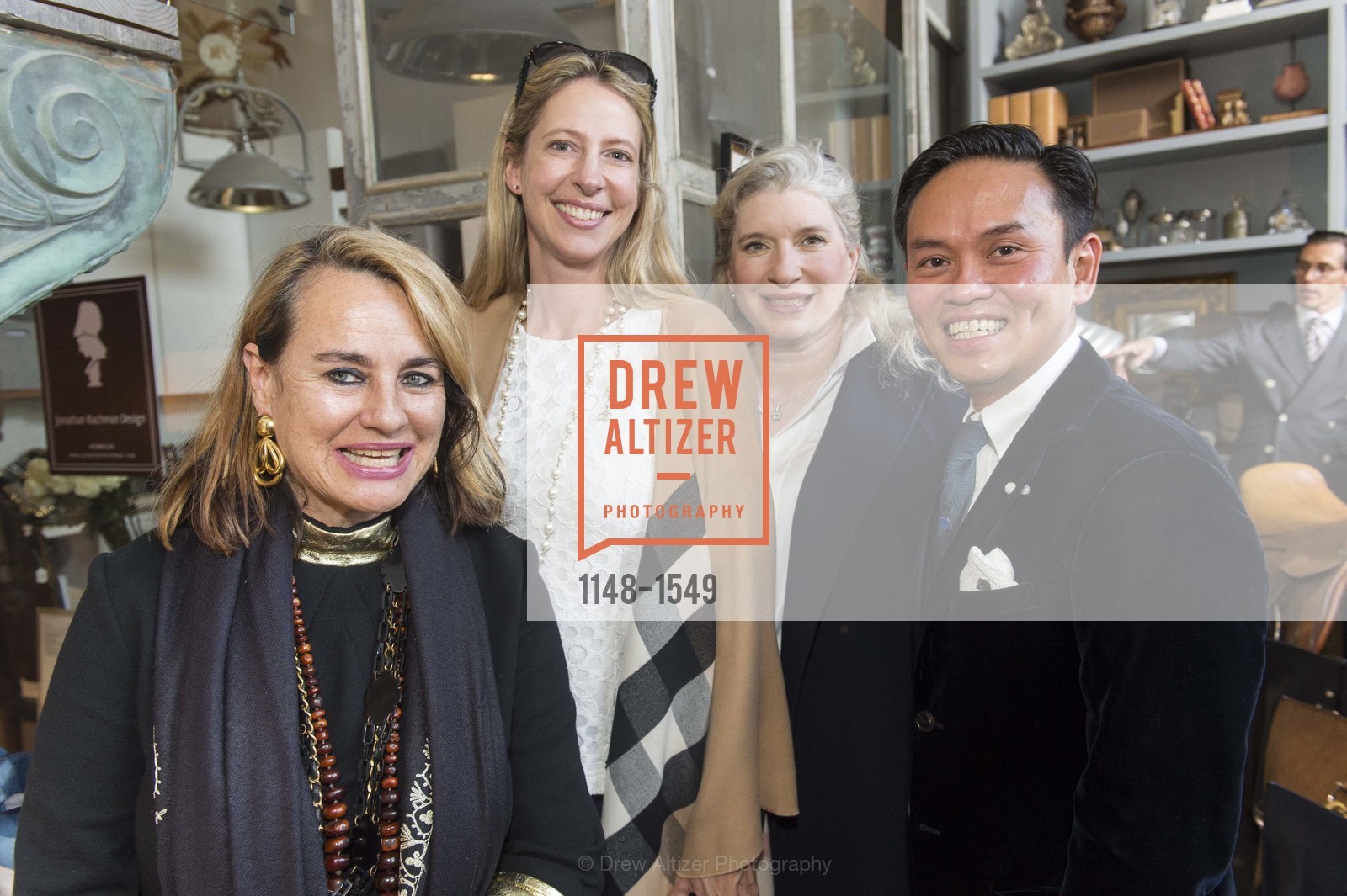 Susie Hoimes, Allison Crawford, Linda Kitzel, Jonathan Rachman, Jonathan Rachman's First Anniversary, Jonathan Rachman. 1632 C Market St. SF CA 94102, Photo #1148-1549 Susie Hoimes, Allison Crawford, Linda Kitzel, Jonathan Rachman, Photo #1148-1549