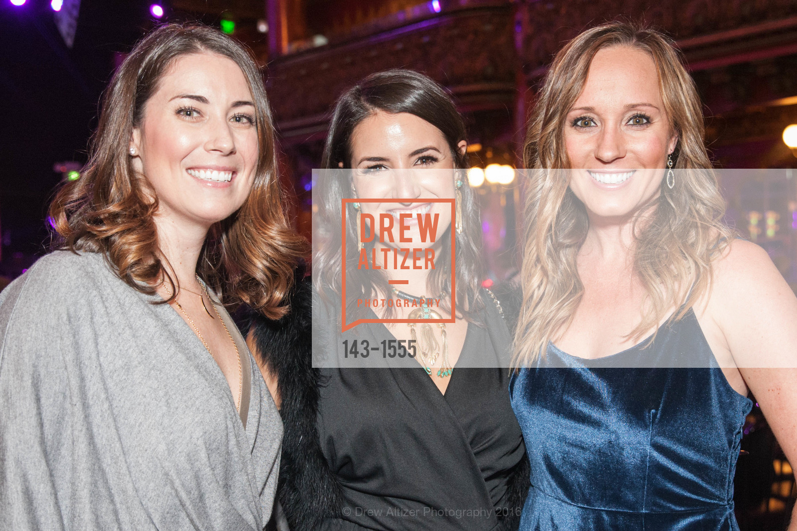 Kat Anderson, Teresa Field, Lauren Byrne, Mission Dolores Academy's "A Night On The Town", The Great American Music Hall. 859 O'Farrell St, November 5th, 2016, Photo #143-1555 Kat Anderson, Teresa Field, Lauren Byrne, Photo #143-1555