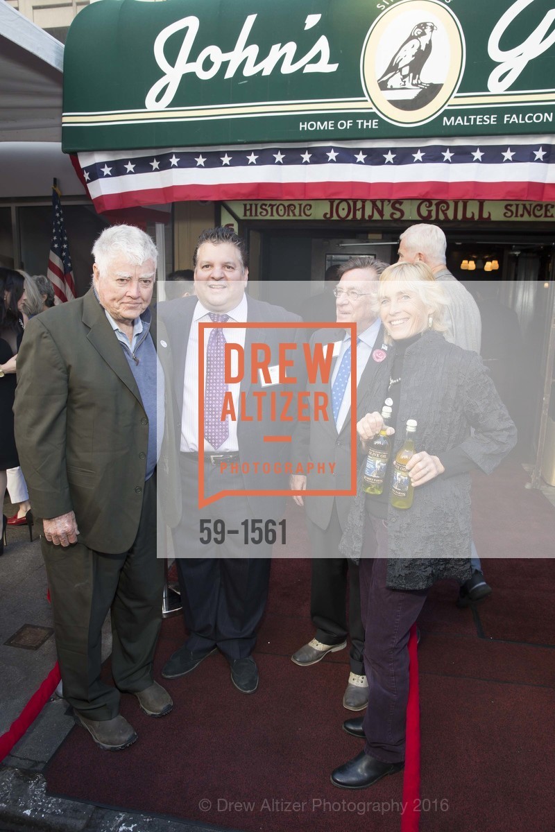 Pete McClosky, John Konstin, Lee Houskeeper, Helen Hooper, John's Grill Hosts Willie Brown Luncheon, John's Grill, November 8th, 2016, Photo #59-1561 Pete McClosky, John Konstin, Lee Houskeeper, Helen Hooper, Photo #59-1561