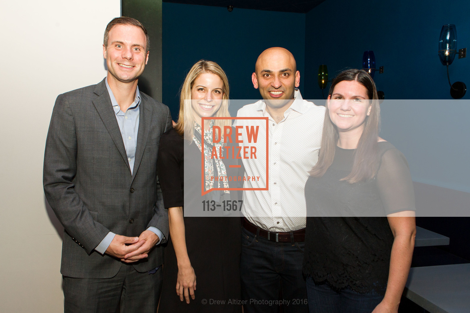 Phil Anes, Rachel Hassas, Rakesh Tondon, Taylor Boyle, August 1 Five - Menu Highlights, Cocktails, Wine, August 1 Five. 524 Van Ness Avenue, November 9th, 2016, Photo #113-1567 Phil Anes, Rachel Hassas, Rakesh Tondon, Taylor Boyle, Photo #113-1567
