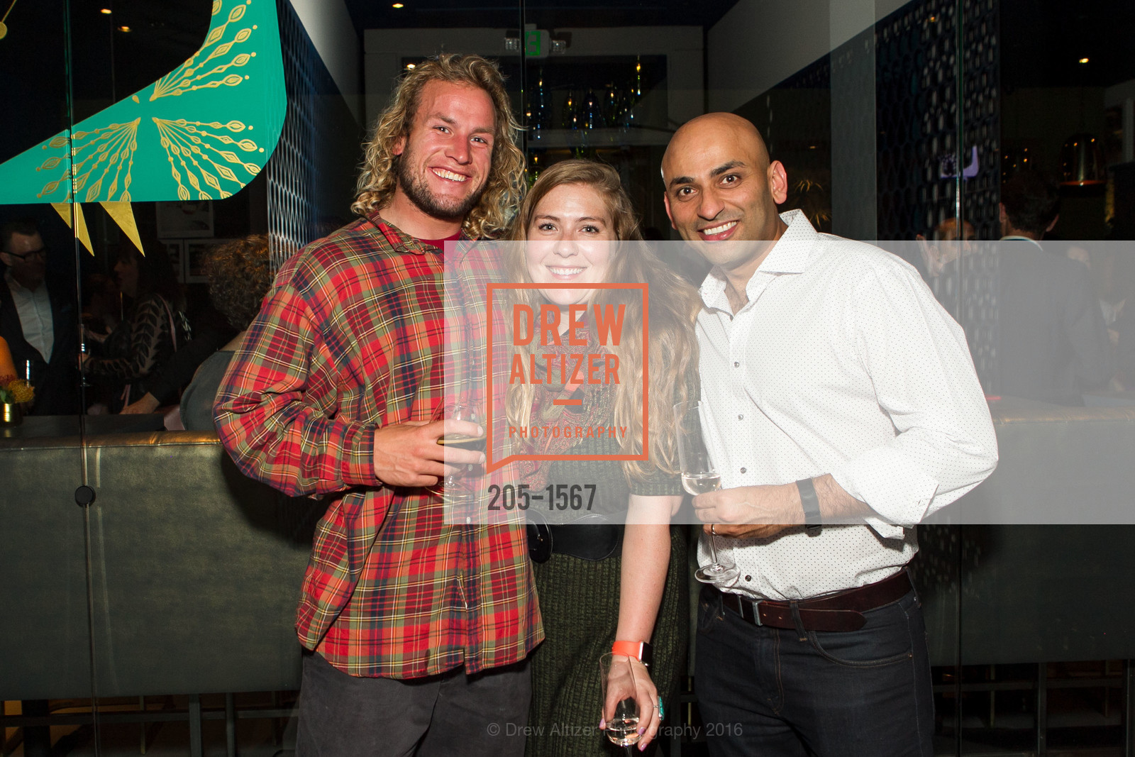 Adam Jordan Fitzhenry, Maggie Weiland, Rakesh Tondon, August 1 Five - Menu Highlights, Cocktails, Wine, August 1 Five. 524 Van Ness Avenue, November 9th, 2016, Photo #205-1567 Adam Jordan Fitzhenry, Maggie Weiland, Rakesh Tondon, Photo #205-1567
