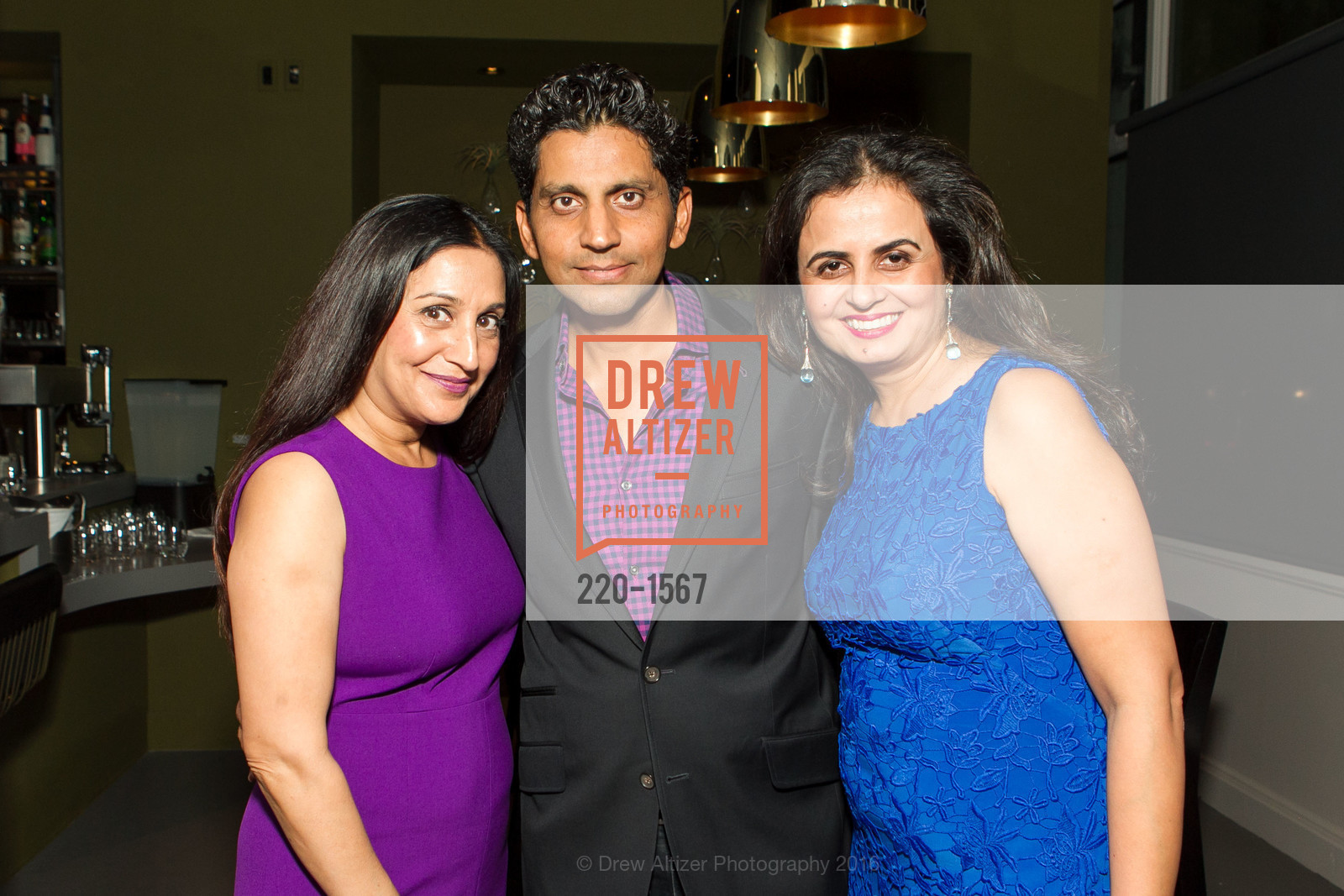 Sumati Patel-Pareek, Alok Pareek, Mallika Kohli, August 1 Five - Menu Highlights, Cocktails, Wine, August 1 Five. 524 Van Ness Avenue, November 9th, 2016, Photo #220-1567 Sumati Patel-Pareek, Alok Pareek, Mallika Kohli, Photo #220-1567