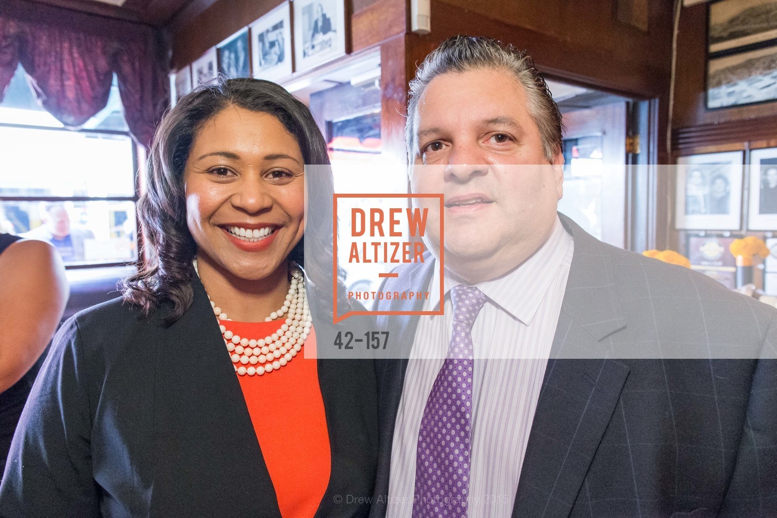 London Breed, John Konstin, 3-Ring Lunch Celebration honoring Renel Brooks-Moon, John's Grill. 63 Ellis Street, June 7th, 2015