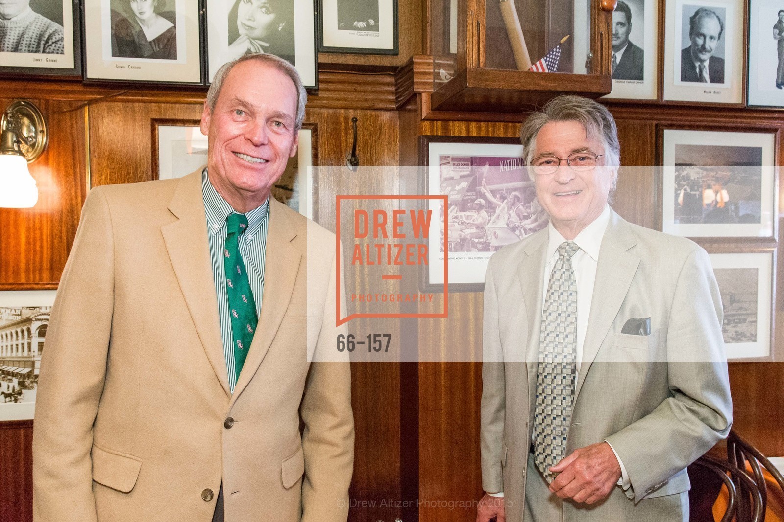 Doug Fenton, Leon Huntting, 3-Ring Lunch Celebration honoring Renel Brooks-Moon, John's Grill. 63 Ellis Street, June 7th, 2015,Drew Altizer, Drew Altizer Photography, full-service agency, private events, San Francisco photographer, photographer california