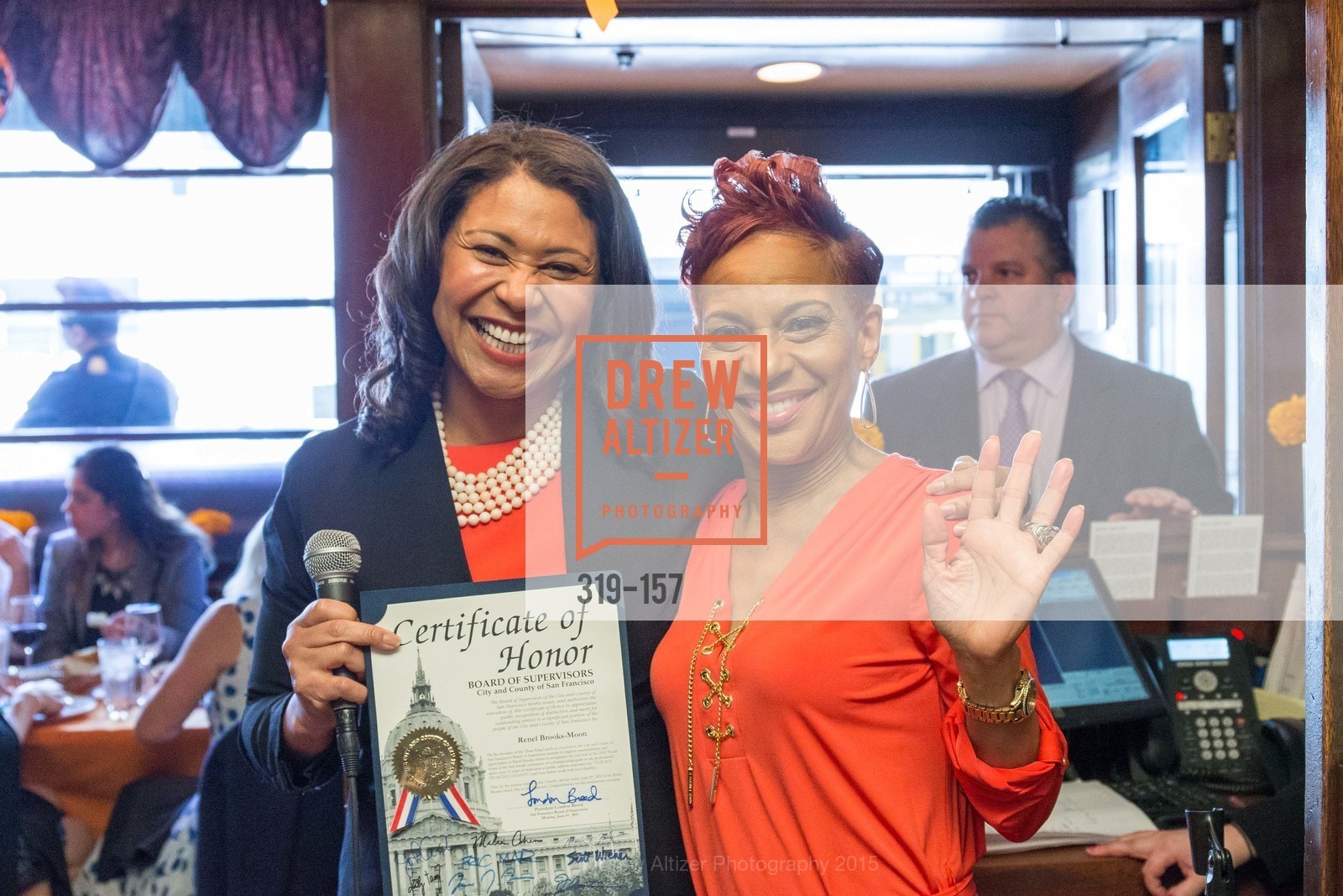 London Breed, Renel, 3-Ring Lunch Celebration honoring Renel Brooks-Moon, John's Grill. 63 Ellis Street, June 7th, 2015,Drew Altizer, Drew Altizer Photography, full-service event agency, private events, San Francisco photographer, photographer California