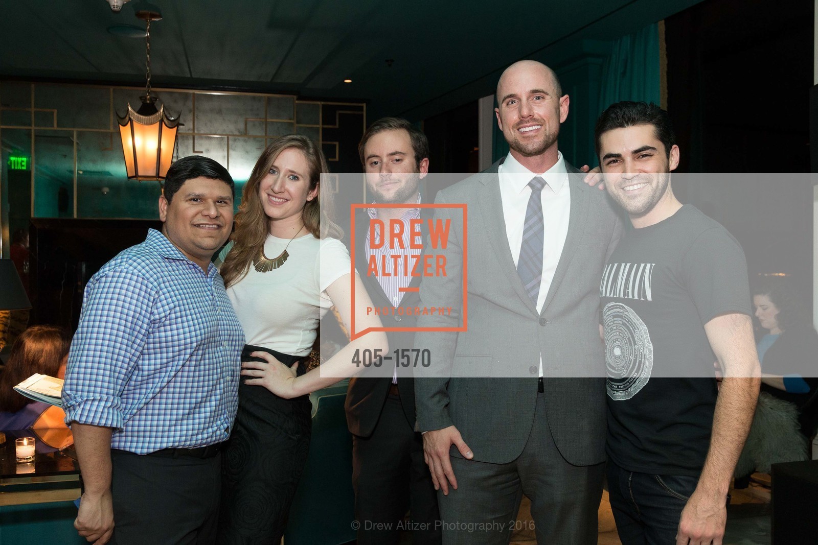 Eric Sandate, Kat Wernick, Rich Lewetzow, Jeffrey Stephenson, Camron Paul, Exclusive Broker Preview of Uncle Harry’s at The Harrison, The Harrison, Uncle Harry's. 401 Harrison Street, November 10th, 2016, Photo #405-1570 Eric Sandate, Kat Wernick, Rich Lewetzow, Jeffrey Stephenson, Camron Paul, Photo #405-1570