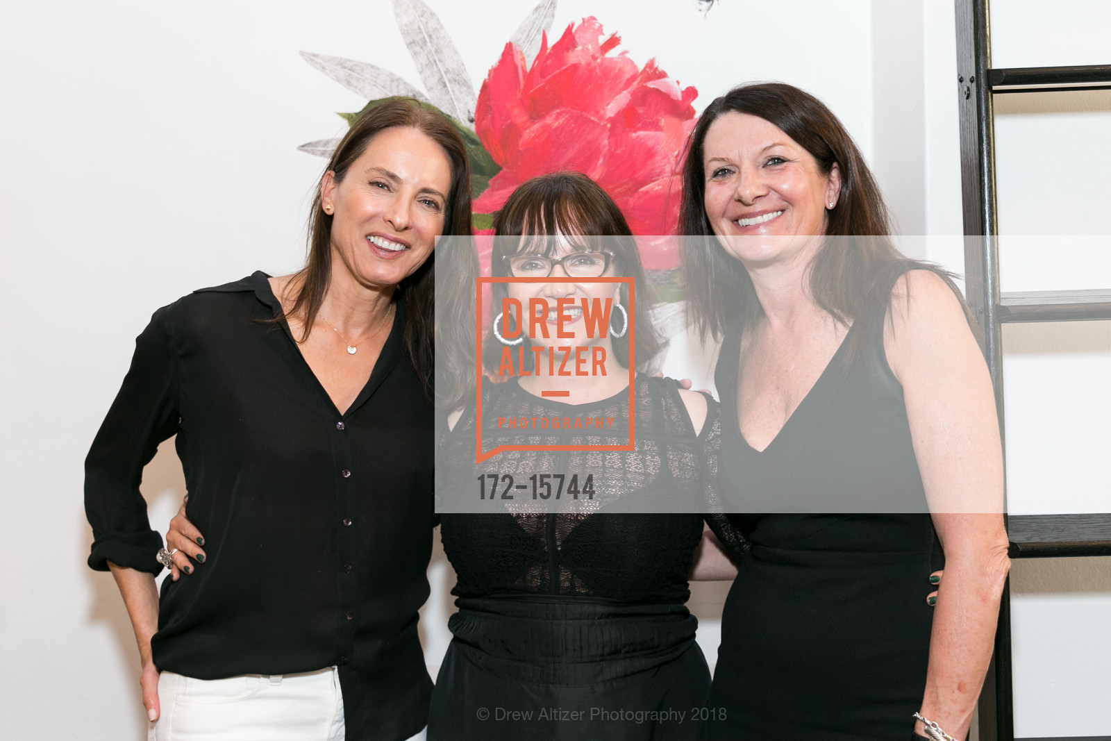 Linda Gyuling, Claudia Juestel, Karen Fraser, Half Full - Wallpaper & Fabric Launch Event at Adeeni Design Galerie 2018, Adeeni Design. 664 Post St #1, June 7th, 2018, Photo #172-15744 Linda Gyuling, Claudia Juestel, Karen Fraser, Photo #172-15744