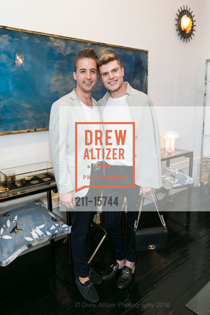 Michael Berge, Jordan Walters, Half Full - Wallpaper & Fabric Launch Event at Adeeni Design Galerie 2018, Adeeni Design. 664 Post St #1, June 7th, 2018, Photo #211-15744 Michael Berge, Jordan Walters, Photo #211-15744