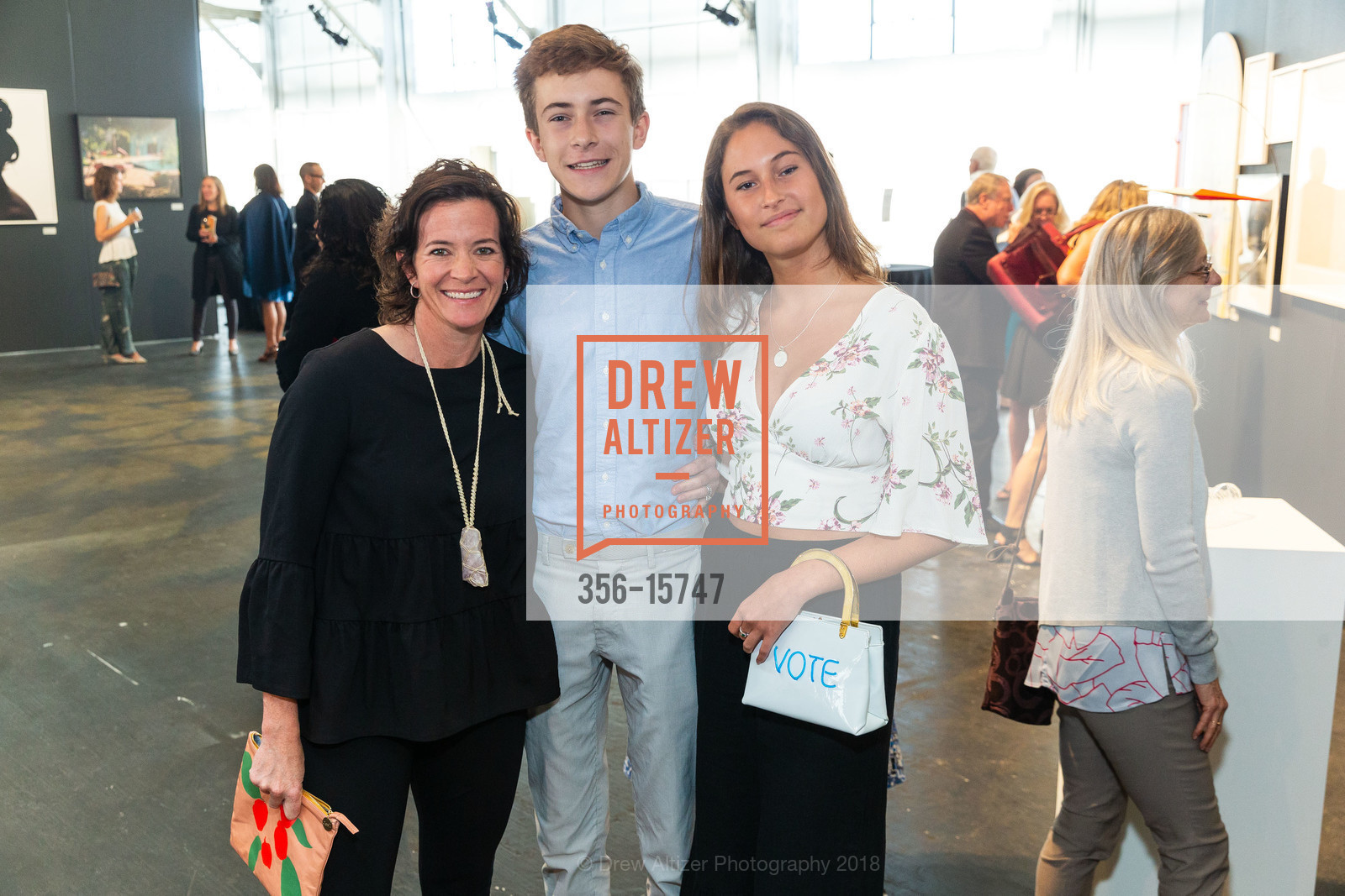 Hilah Schutt, Jasper Schutt, Mary Gray Simon, Headlands Art Auction for Benefitting Headlands Center for the Arts 2018, Festival Pavilion, Fort Mason Center for Arts and Culture Landmark Building. C, 2 Marina Blvd, June 6th, 2018, Photo #356-15747 Hilah Schutt, Jasper Schutt, Mary Gray Simon, Photo #356-15747