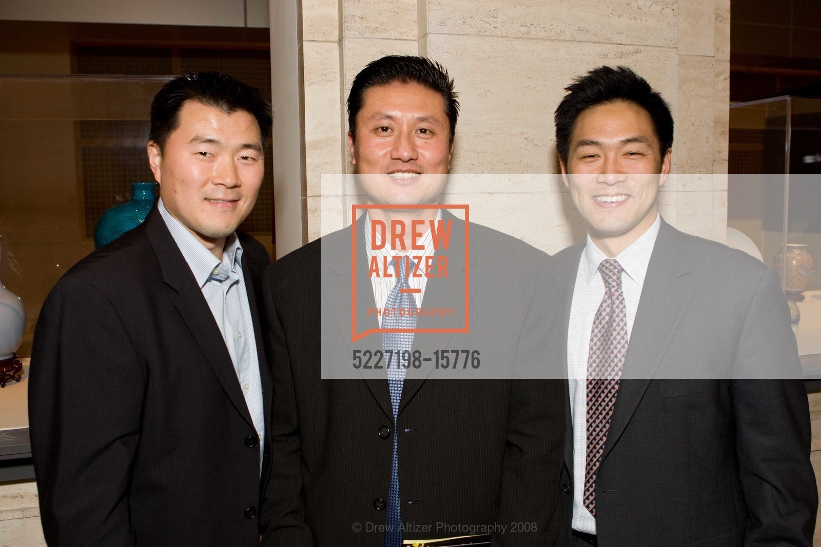 Randy Hyun, Tom Kim, Gene Ryu, Korean Arts and Cultural Committee of the Asian Art Museum hosts fashion show at the Asian Art Museum of Korean Hanboks, US, October 10th, 2008, Photo #5227198-15776 Randy Hyun, Tom Kim, Gene Ryu, Photo #5227198-15776