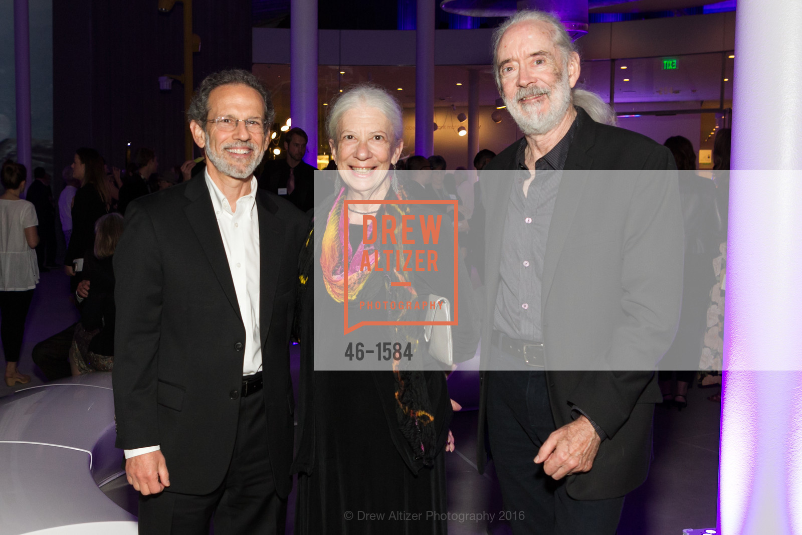 Bob Segar, Libby Bloom, Tom Bloom, Director's Debut, Manetti Shrem Museum of Art. Old Davis Road at Alumni Lane, November 12th, 2016, Photo #46-1584 Bob Segar, Libby Bloom, Tom Bloom, Photo #46-1584