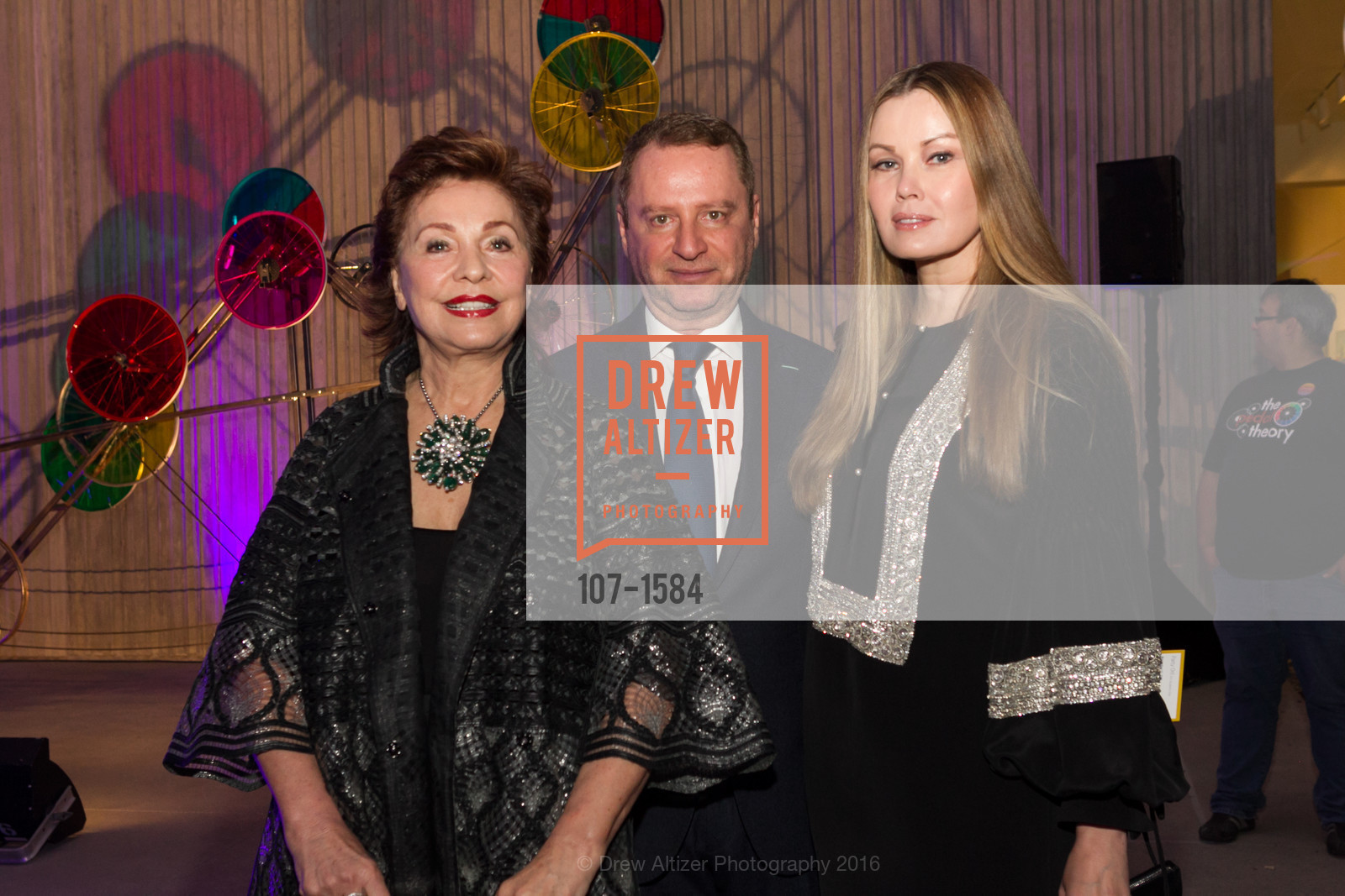 Maria Manetti Shrem, Serge Sorokko, Tatiana Sorokko, Director's Debut, Manetti Shrem Museum of Art. Old Davis Road at Alumni Lane, November 12th, 2016, Photo #107-1584 Maria Manetti Shrem, Serge Sorokko, Tatiana Sorokko, Photo #107-1584