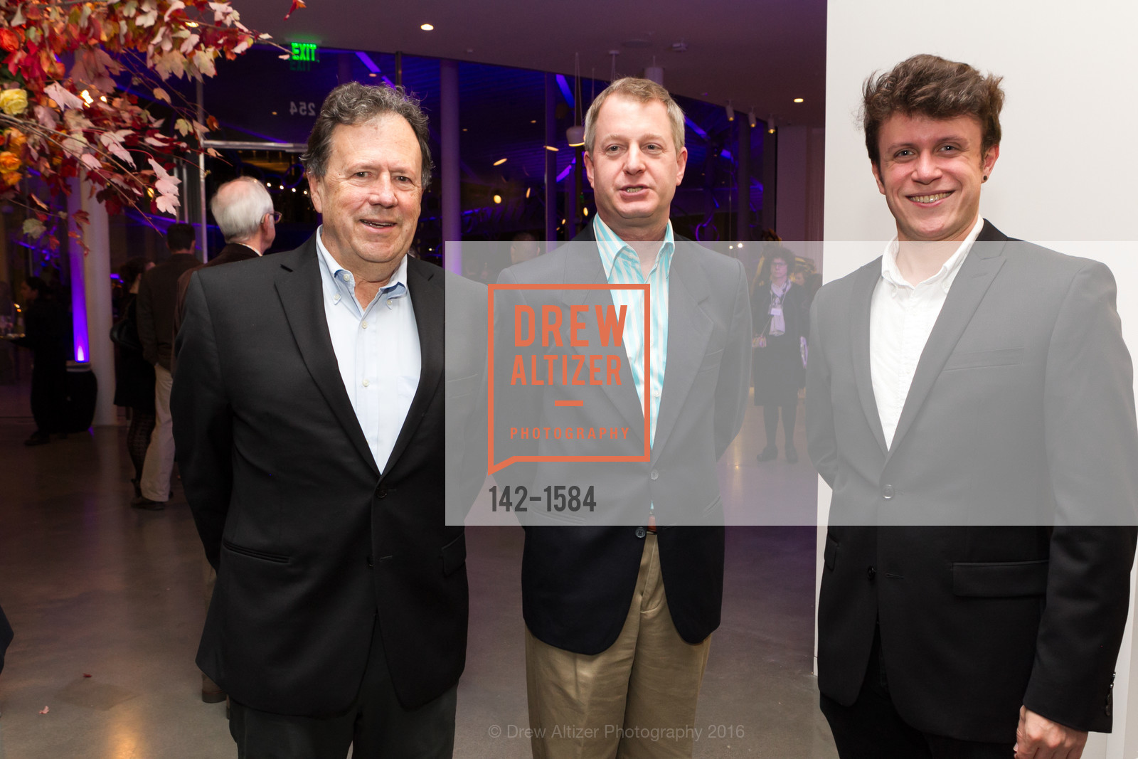 Ern Pardee, Tim Brant, Galen Pardee, Director's Debut, Manetti Shrem Museum of Art. Old Davis Road at Alumni Lane, November 12th, 2016, Photo #142-1584 Ern Pardee, Tim Brant, Galen Pardee, Photo #142-1584