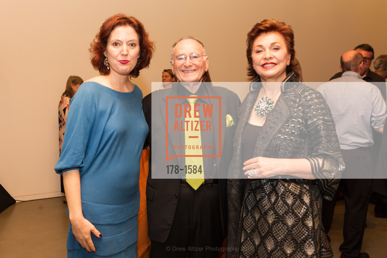 Rachel Teagle, Jan Shrem, Maria Manetti Shrem, Director's Debut, Manetti Shrem Museum of Art. Old Davis Road at Alumni Lane, November 12th, 2016, Photo #178-1584 Rachel Teagle, Jan Shrem, Maria Manetti Shrem, Photo #178-1584