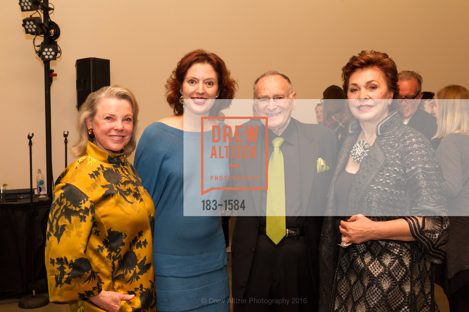 Jeanne Lawrence, Rachel Teagle, Jan Shrem, Maria Manetti Shrem, Director's Debut, Manetti Shrem Museum of Art. Old Davis Road at Alumni Lane, November 12th, 2016, Photo #183-1584 Jeanne Lawrence, Rachel Teagle, Jan Shrem, Maria Manetti Shrem, Photo #183-1584