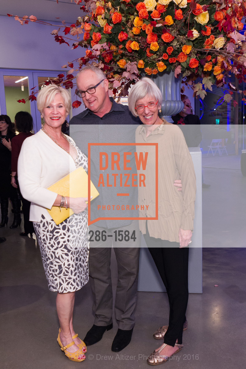 Beth Jones, Steve Jones, Gina Werfel, Director's Debut, Manetti Shrem Museum of Art. Old Davis Road at Alumni Lane, November 12th, 2016, Photo #286-1584 Beth Jones, Steve Jones, Gina Werfel, Photo #286-1584