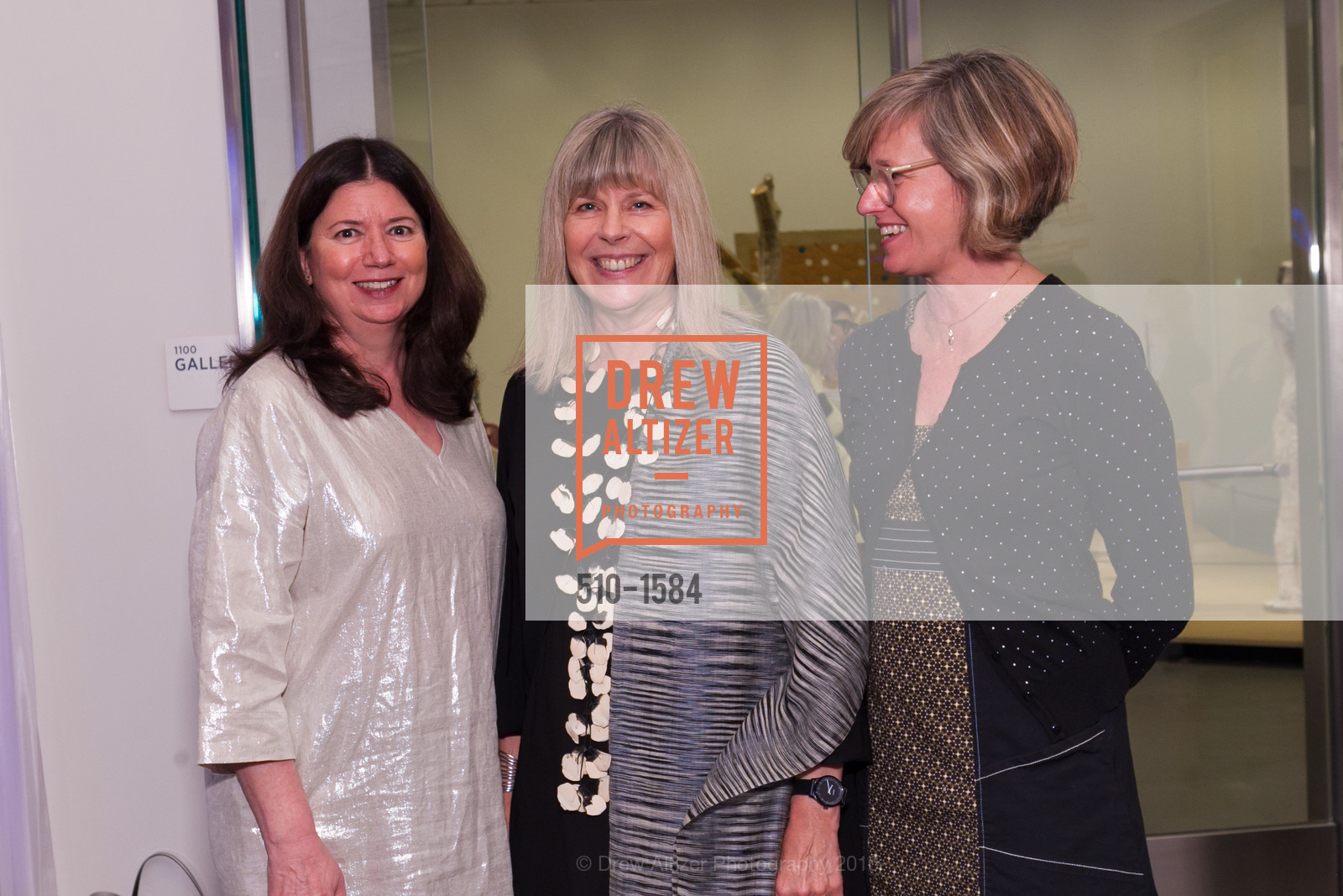 Pauline Shaver, Katherine Resener, Alison Pebworth, Director's Debut, Manetti Shrem Museum of Art. Old Davis Road at Alumni Lane, November 12th, 2016, Photo #510-1584 Pauline Shaver, Katherine Resener, Alison Pebworth, Photo #510-1584