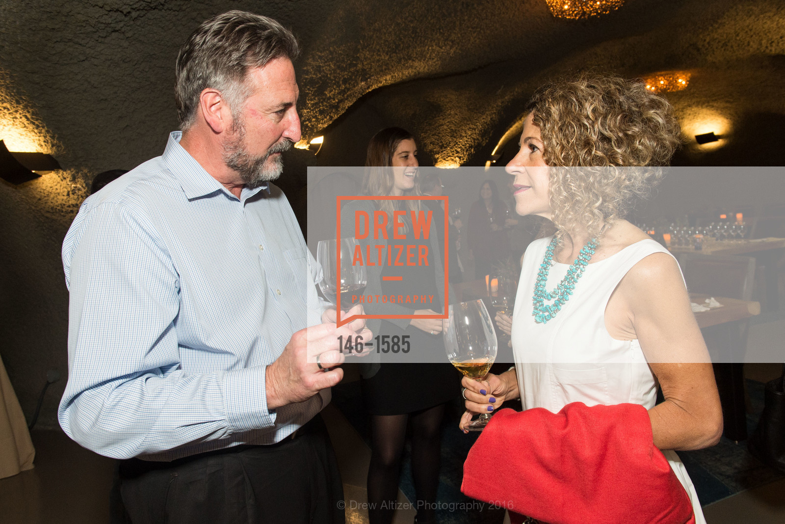 Michael Beaulac, Laura Werlin, Celebration Launch Cellar 47, Pine Ridge Vineyards. 5901 Silverado Trail, November 13th, 2016, Photo #146-1585 Michael Beaulac, Laura Werlin, Photo #146-1585