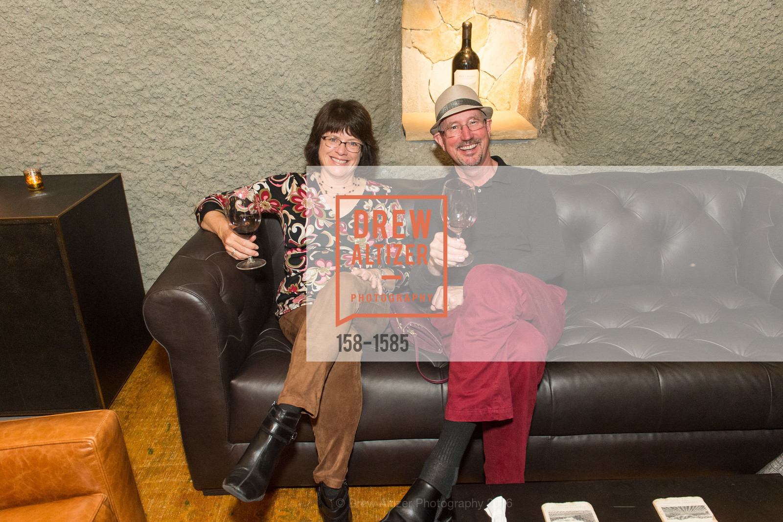 Patsy McGaughy, Jack Marx, Celebration Launch Cellar 47, Pine Ridge Vineyards. 5901 Silverado Trail, November 13th, 2016, Photo #158-1585 Patsy McGaughy, Jack Marx, Photo #158-1585
