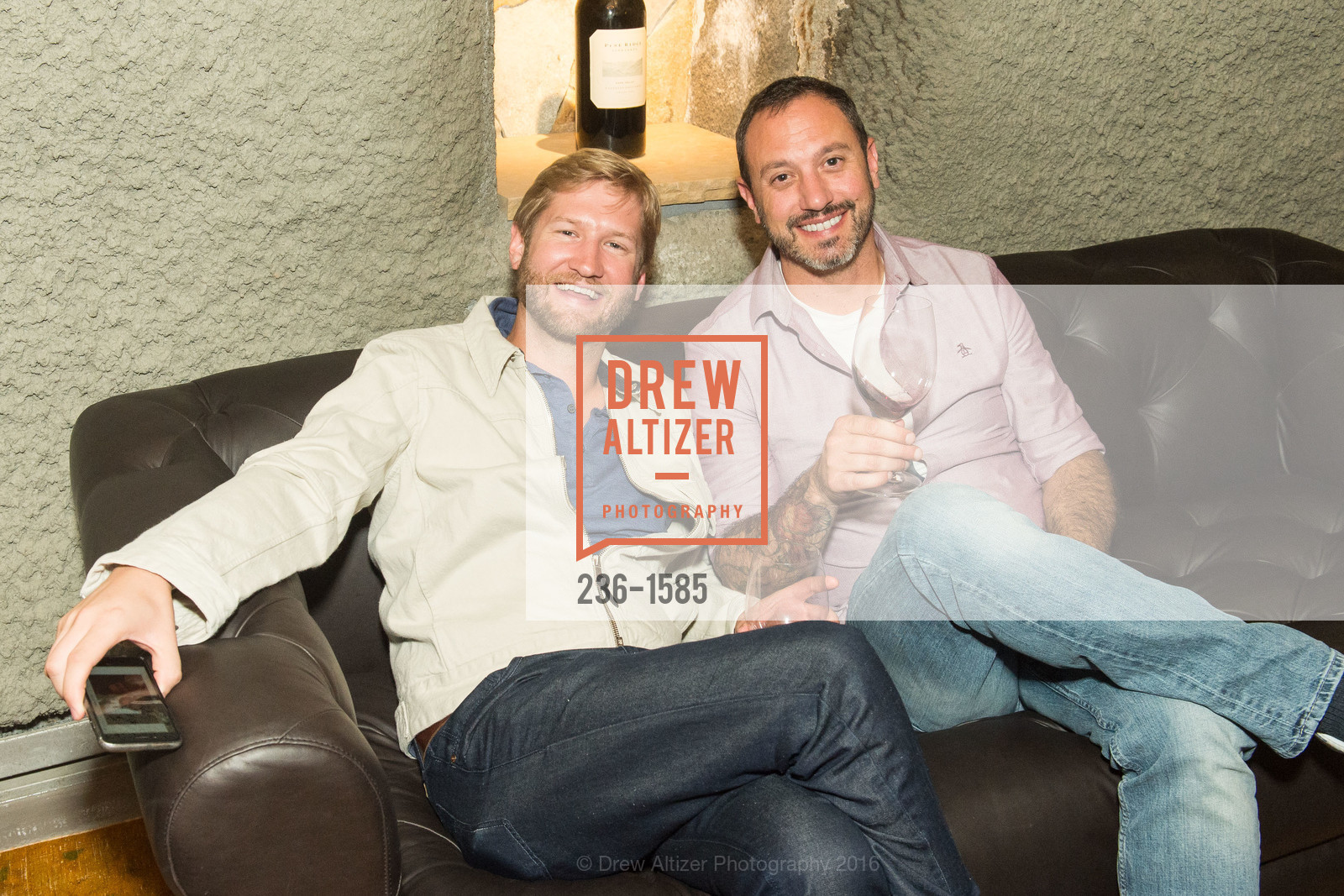 Tyler Mueller, Shadd Newman, Celebration Launch Cellar 47, Pine Ridge Vineyards. 5901 Silverado Trail, November 13th, 2016, Photo #236-1585 Tyler Mueller, Shadd Newman, Photo #236-1585