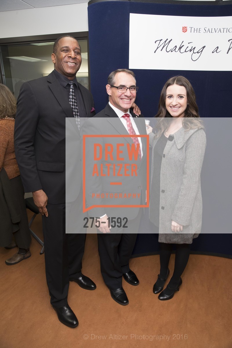 Merlin Owens, John McKnight, Kiersten Moore, The Salvation Army's 13th Annual Holiday Luncheon, Salvation Army KROC center. 240 Turk St., San Francisco, CA 94102, November 17th, 2016, Photo #275-1592 Merlin Owens, John McKnight, Kiersten Moore, Photo #275-1592