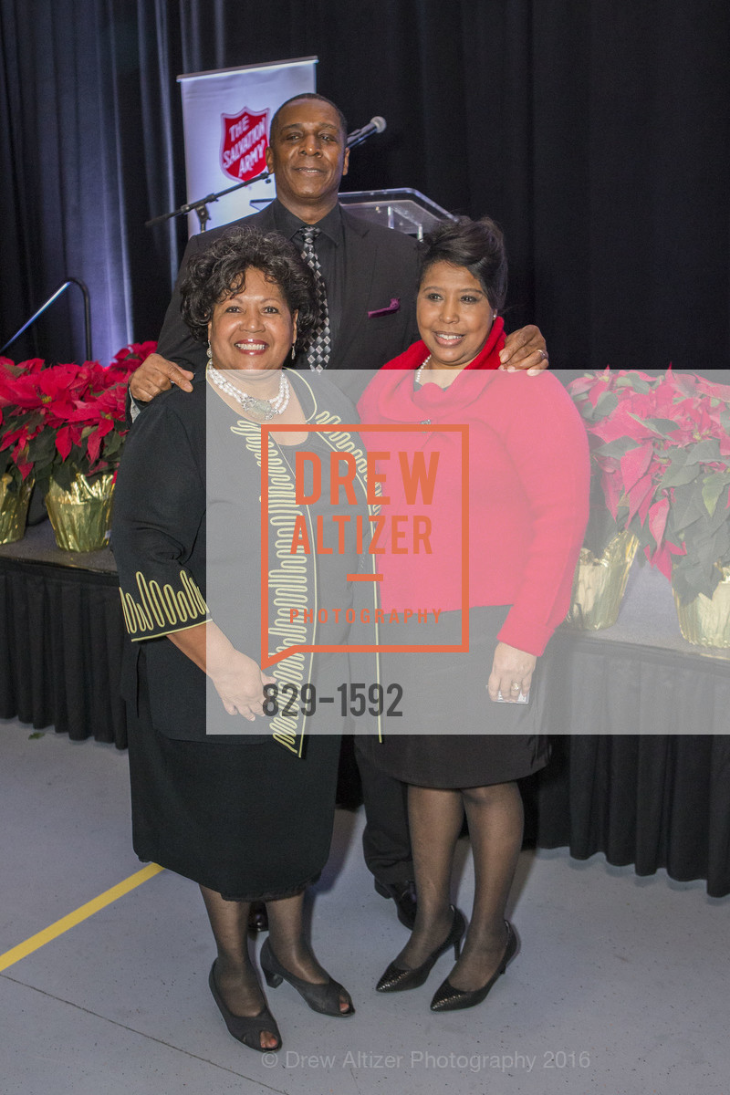 Reena Evers-Everette, Merlin Owens, Lee Ann Butler Owens, The Salvation Army's 13th Annual Holiday Luncheon, Salvation Army KROC center. 240 Turk St., San Francisco, CA 94102, November 17th, 2016, Photo #829-1592 Reena Evers-Everette, Merlin Owens, Lee Ann Butler Owens, Photo #829-1592
