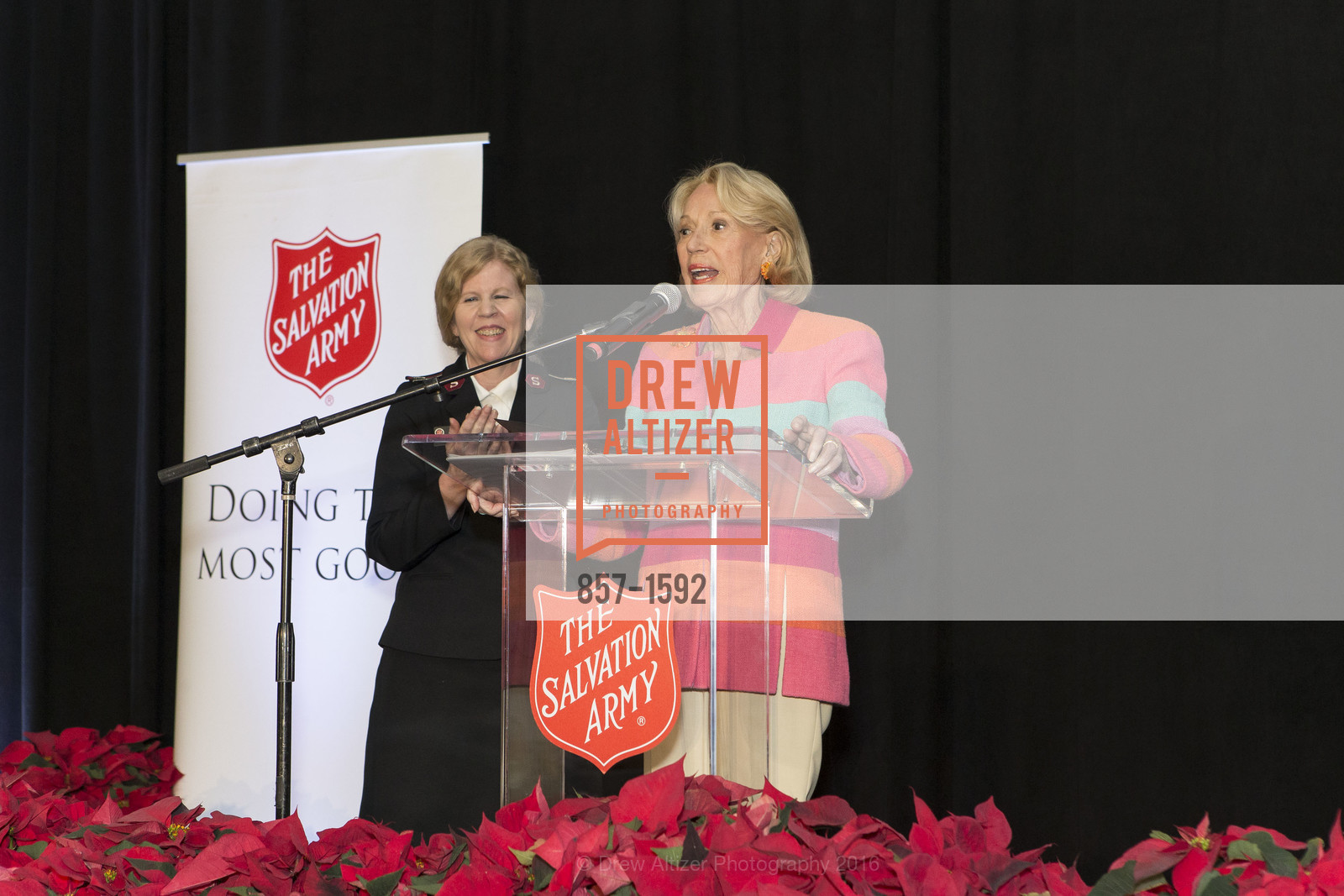 Cindy Foley, Charlotte Shultz, The Salvation Army's 13th Annual Holiday Luncheon, Salvation Army KROC center. 240 Turk St., San Francisco, CA 94102, November 17th, 2016, Photo #857-1592 Cindy Foley, Charlotte Shultz, Photo #857-1592