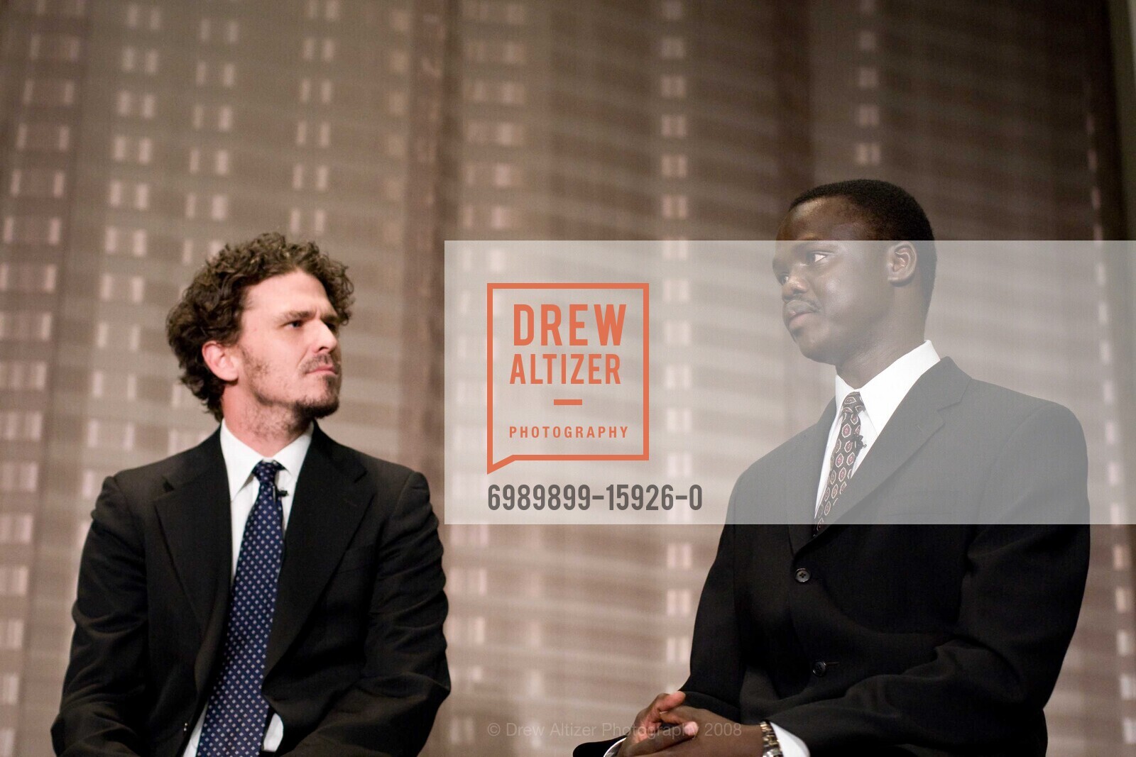Dave Eggers, Valentino Achak Deng, INTERNATIONAL RESCUE COMMITTEE Hosts 6th Annual Bay Area Dinner, US, October 13th, 2008, Photo #6989899-15926-0 Dave Eggers, Valentino Achak Deng, Photo #6989899-15926-0