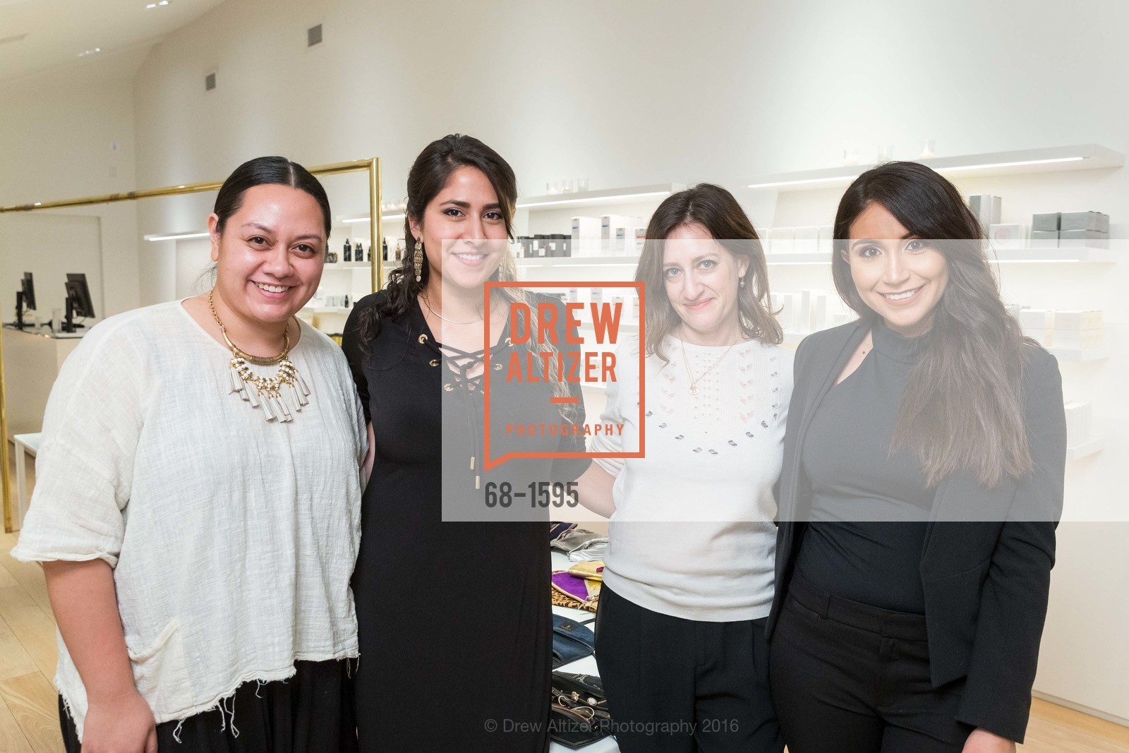 Nicole Ioane, Rosaura Salinas, Camille Mason, Jenefer Mendoza, International Orange Opening, Marin Country Mart. 2421 Larkspur Landing Circle, November 17th, 2016, Photo #68-1595 Nicole Ioane, Rosaura Salinas, Camille Mason, Jenefer Mendoza, Photo #68-1595