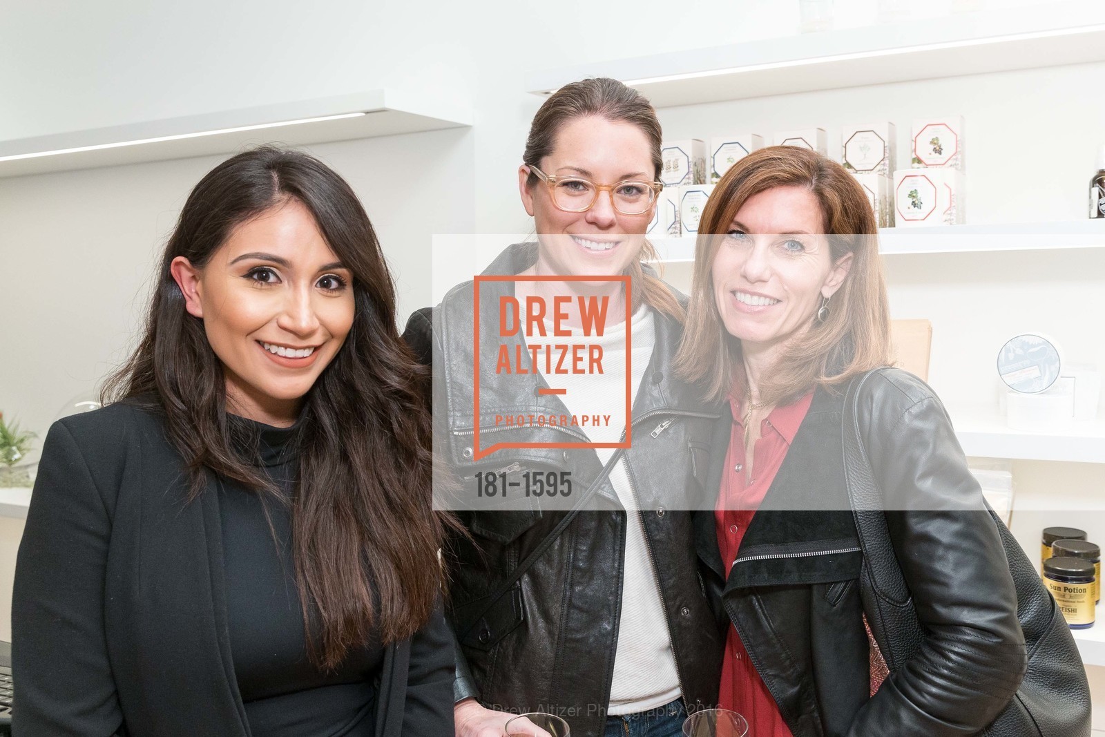 Jennifer Mendoza, Julie Shown, Laura Freedman, International Orange Opening, Marin Country Mart. 2421 Larkspur Landing Circle, November 17th, 2016, Photo #181-1595 Jennifer Mendoza, Julie Shown, Laura Freedman, Photo #181-1595