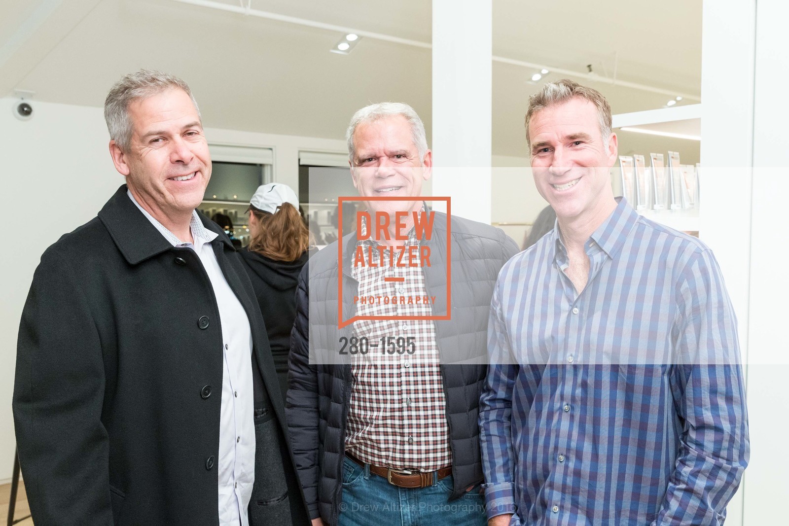 Jeff Way, Mike Smith, David Ferst, International Orange Opening, Marin Country Mart. 2421 Larkspur Landing Circle, November 17th, 2016, Photo #280-1595 Jeff Way, Mike Smith, David Ferst, Photo #280-1595