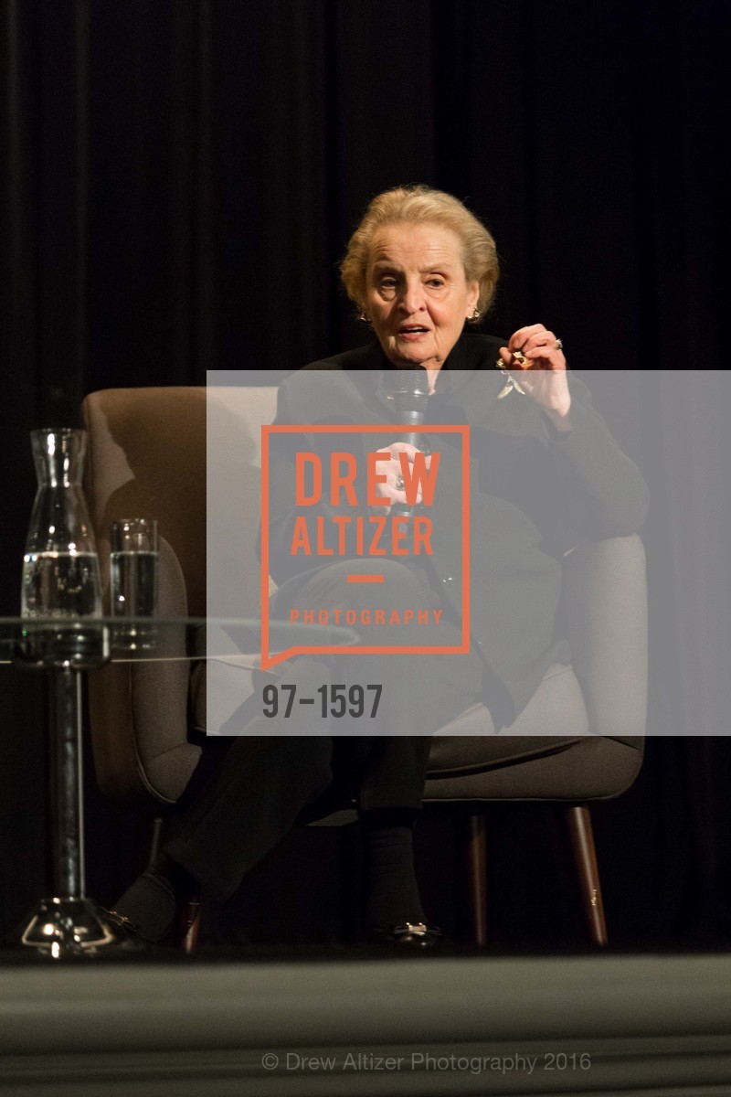 Madeleine Albright, A Conversation with Madeleine Albright at the Legion of Honor, Legion of Honor. 2525 Van Ness St, November 16th, 2016, Photo #97-1597 Madeleine Albright, Photo #97-1597